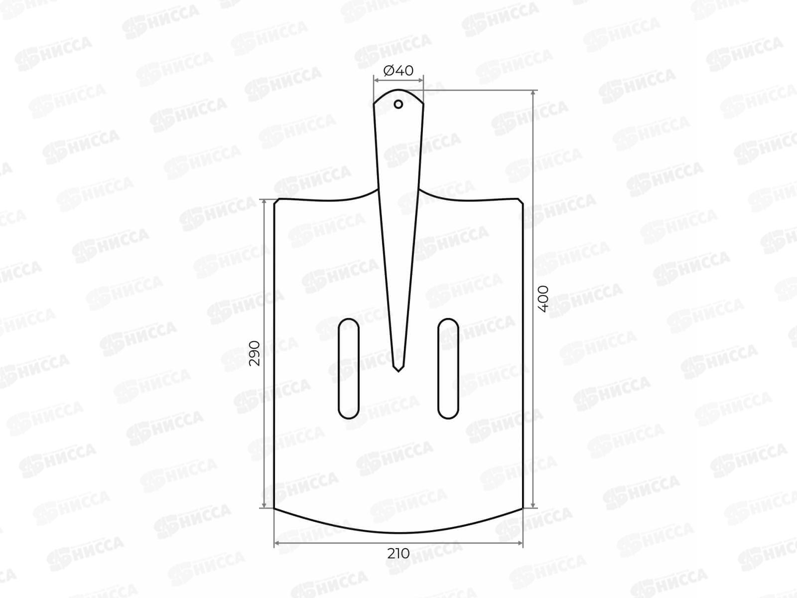 Лопата штыковая из рельсовой стали ЛШП, б/ч, 210*290мм, S505-1  *10