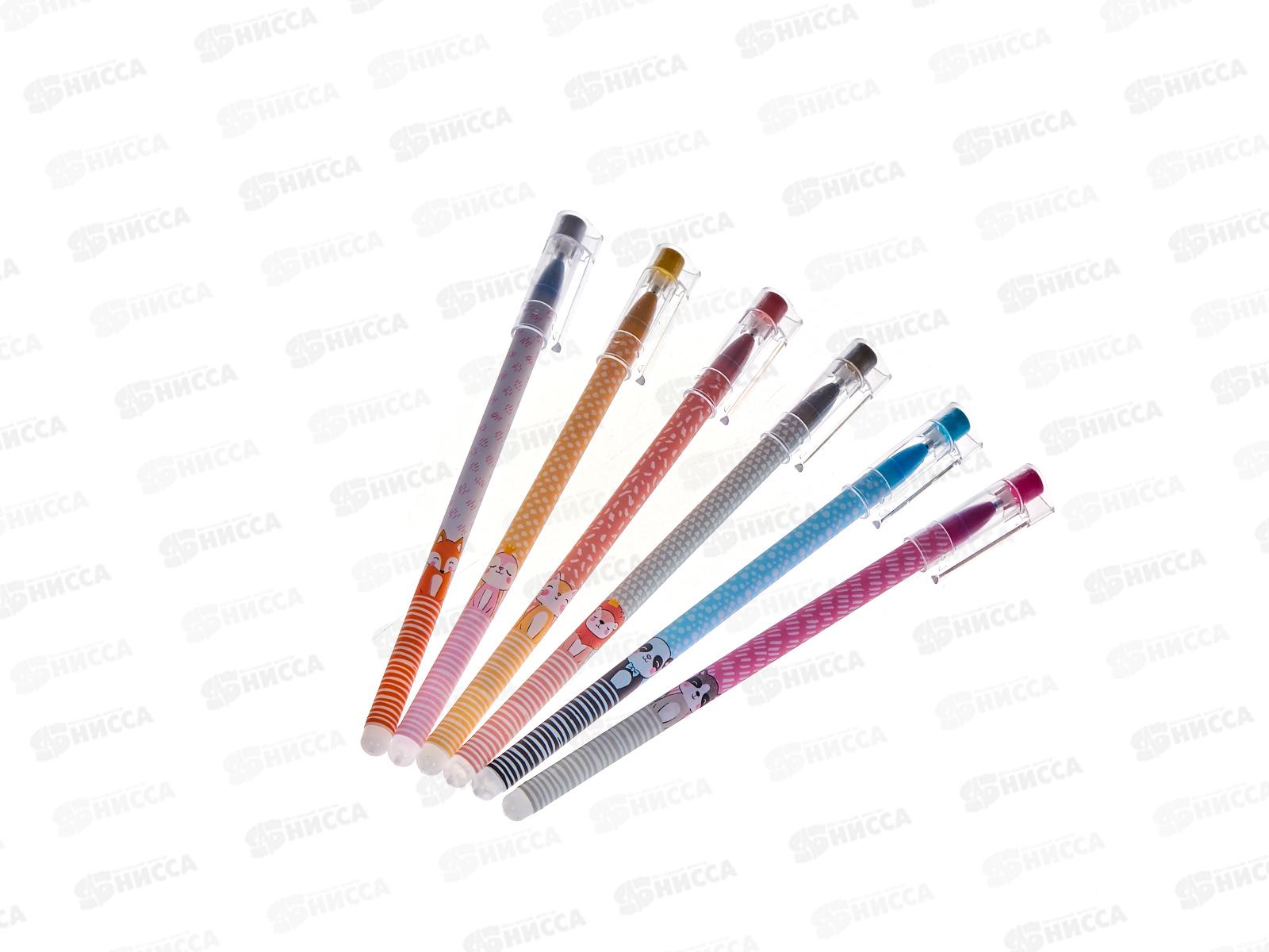 Ручка пишет-стирает  BASIR  Животные синяя, гель, 6027*12/144/576