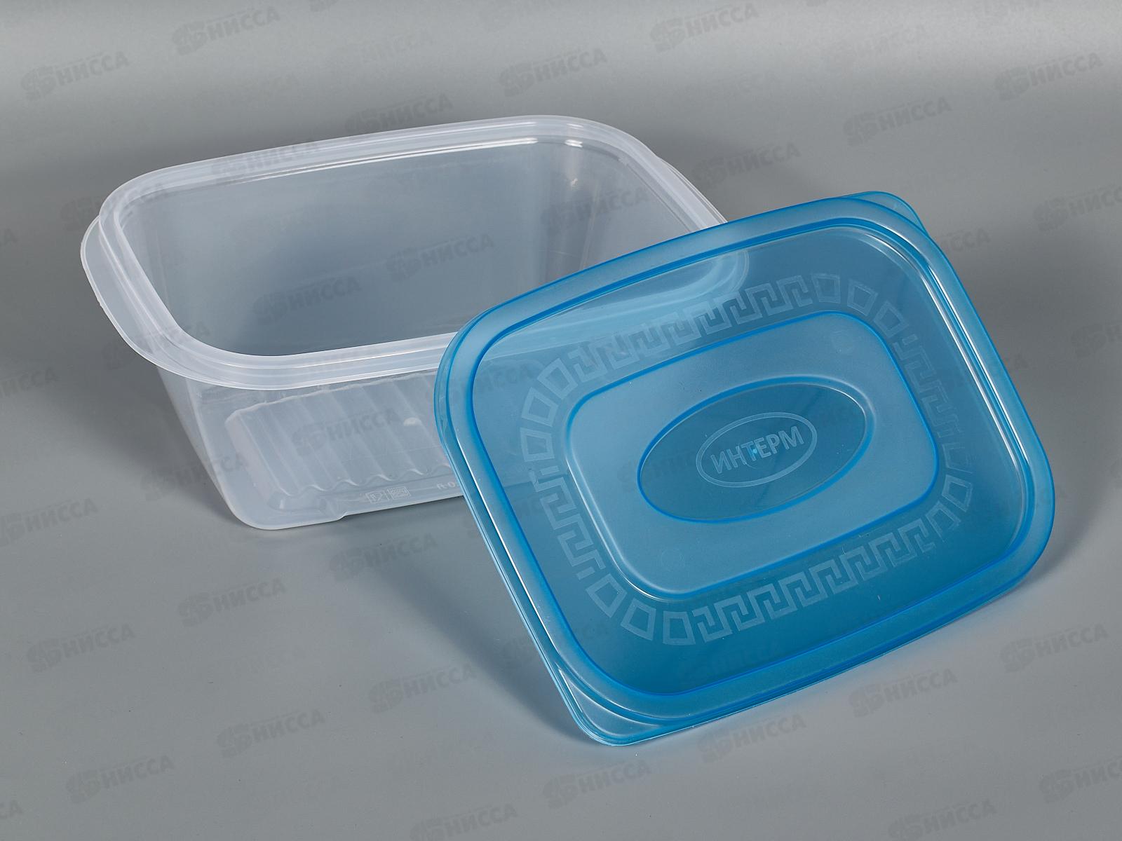 Контейнер 2,0л с голубой прозрачной крышкой *50  ИНТ