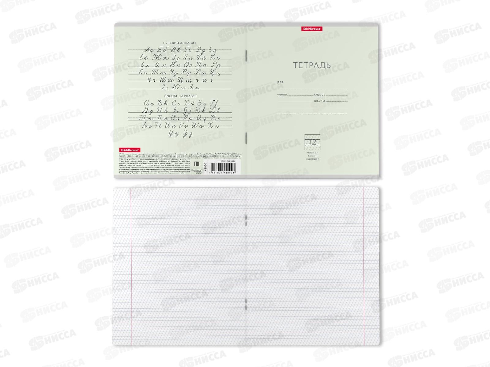 Тетрадь 12листов частая косая линия ПОЛИ  Классика, 48800*10/280