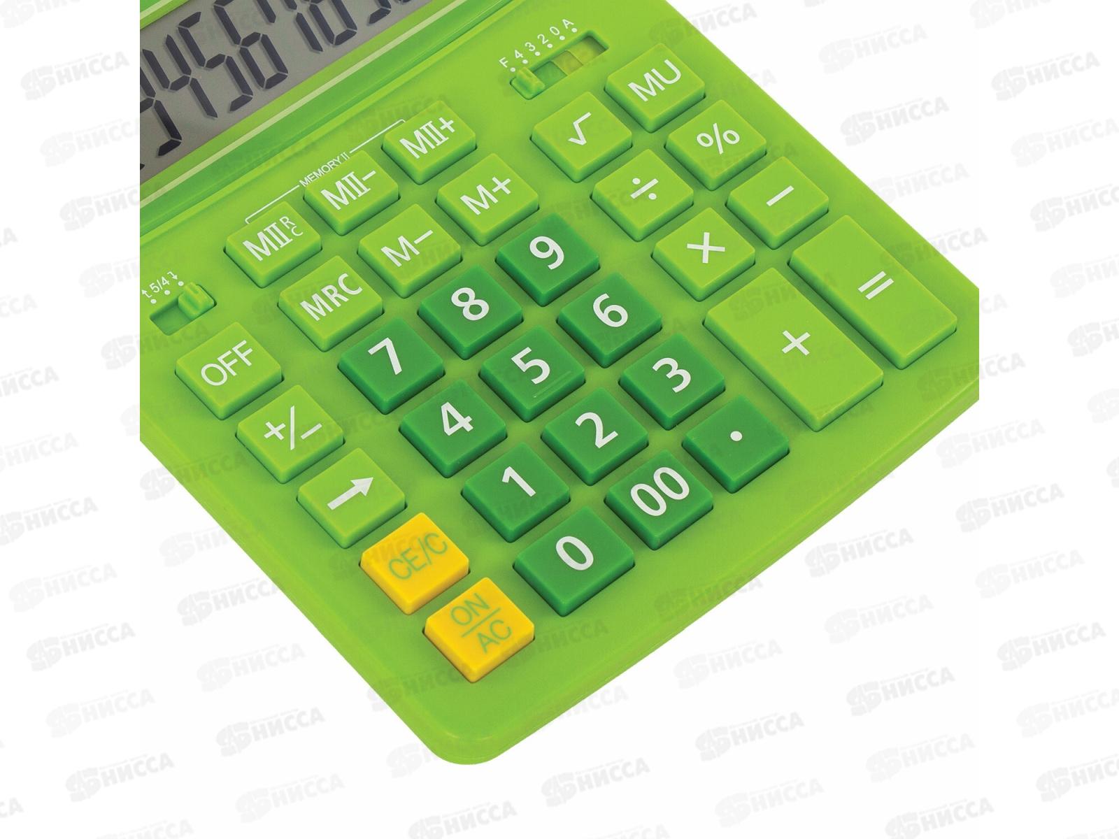 Калькулятор BRAU 12разрядный,зеленый.,250483*200