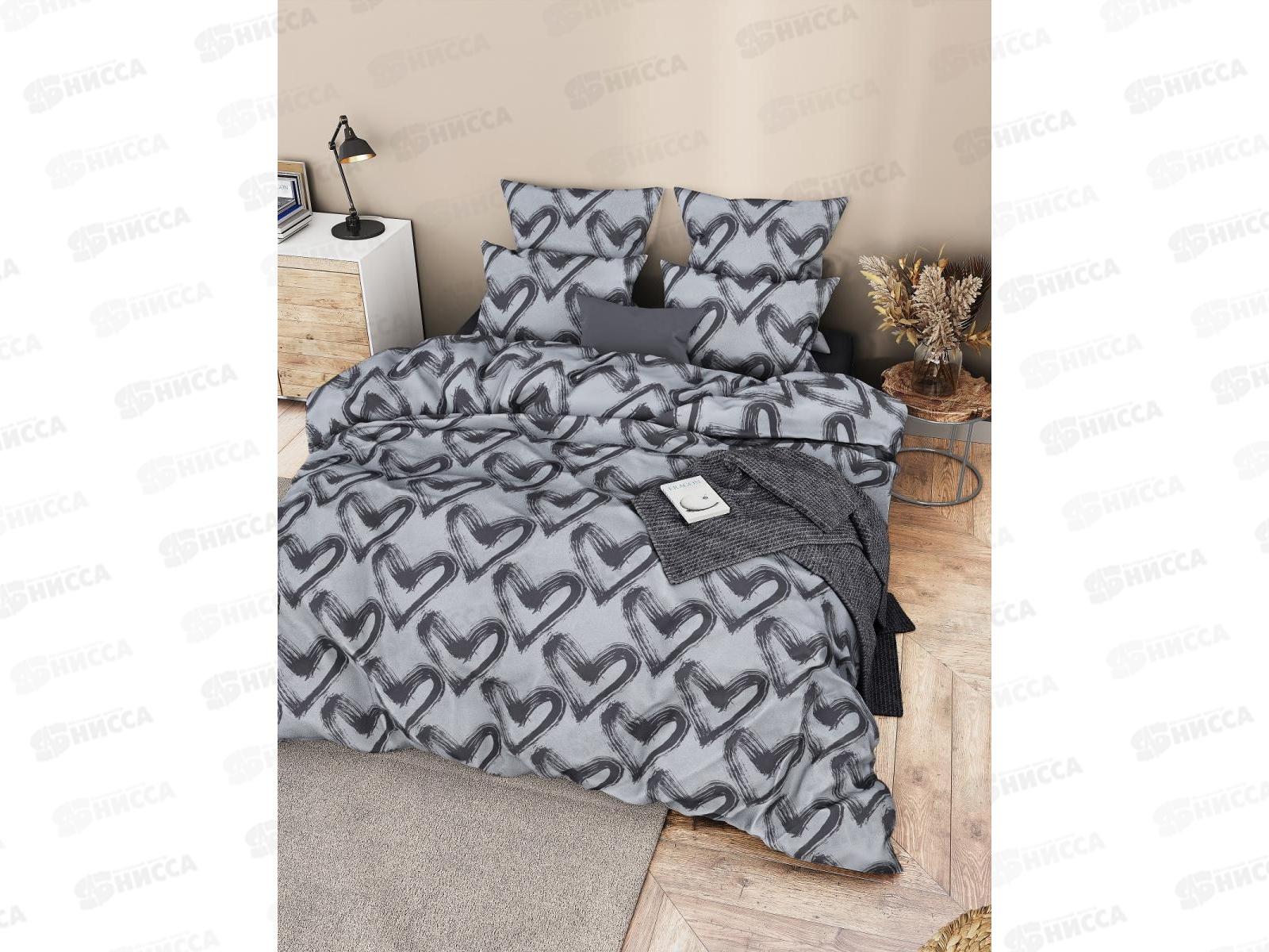 Комплект постельного белья 1,5 спальный Бязь 120гр НН Dark Love 71063-1+70648-29 70*70 2шт