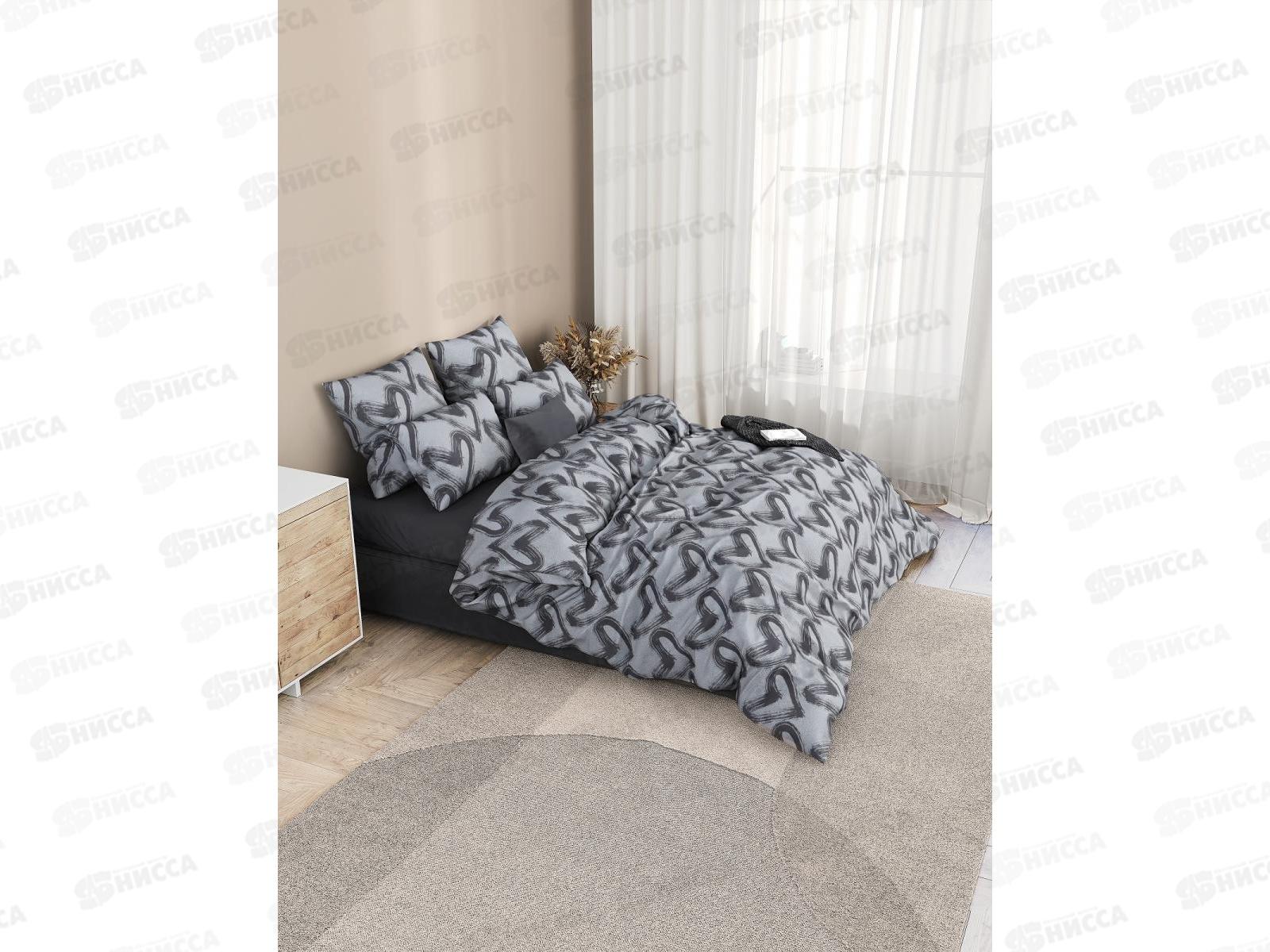 Комплект постельного белья 1,5 спальный Бязь 120гр НН Dark Love 71063-1+70648-29 70*70 2шт