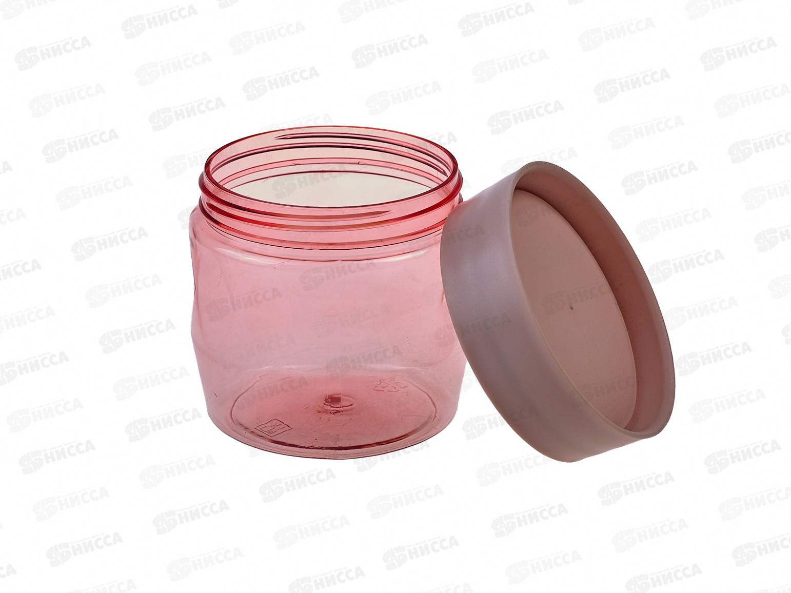 Банка для сыпучих продуктов 0,5л &quotPlast Team&quot персиковая карамель РТ170110040 *12