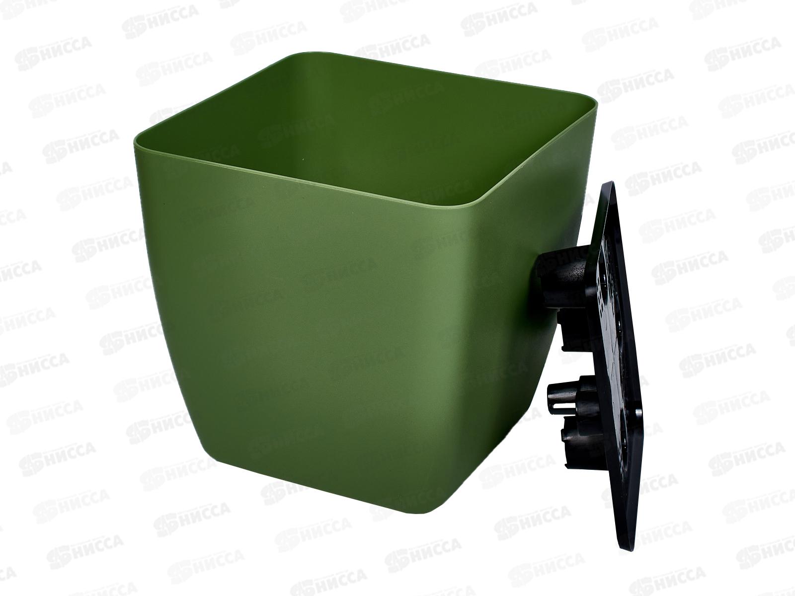 Горшок для цветов &quotInGreen Vienna&quot 5л квадратный оливковый IG680410013 *16