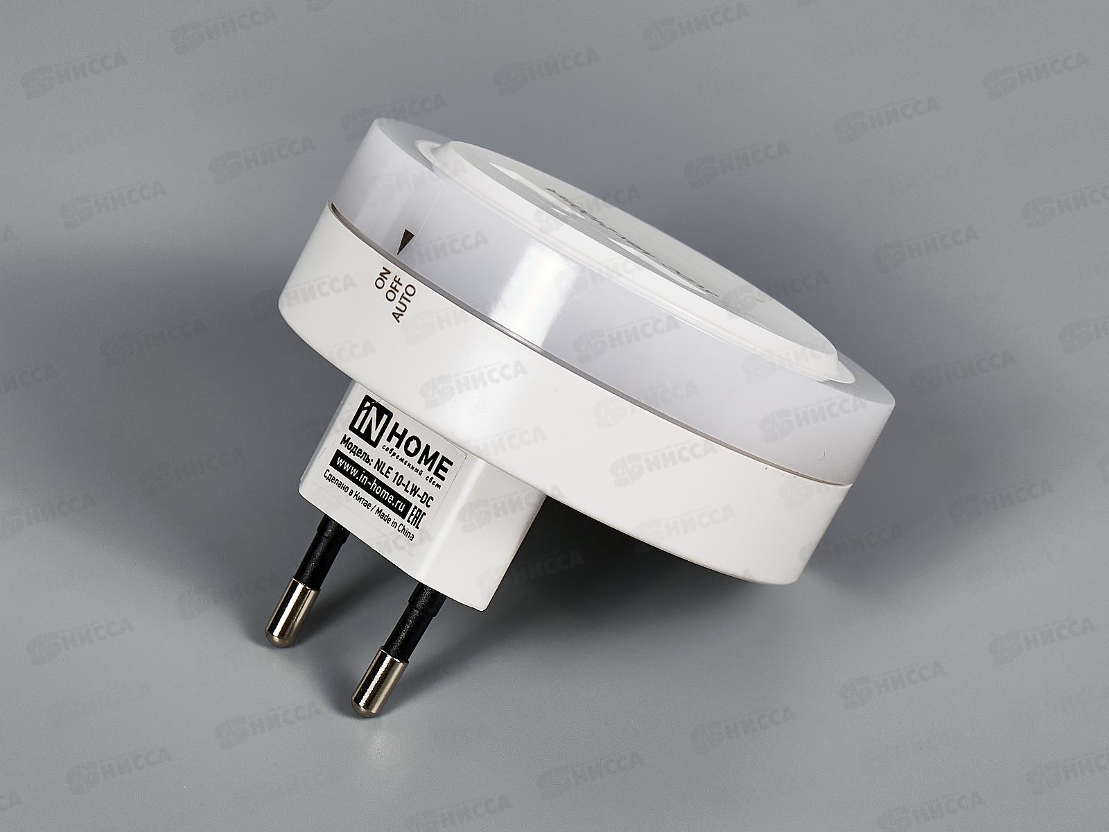 Ночник светодиодный IN HOME NLЕ10-LW-DC, белый 2*USB разъема с датч.