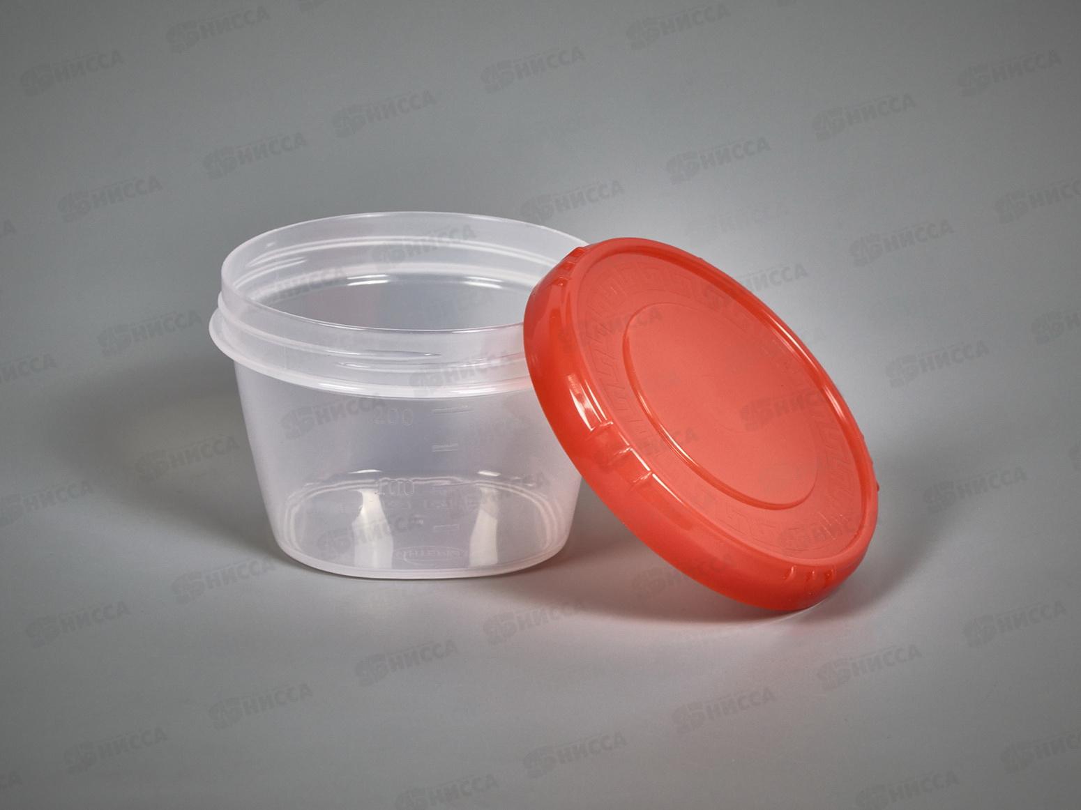 Емкость (Банка) 300мл оранж , крышка *60