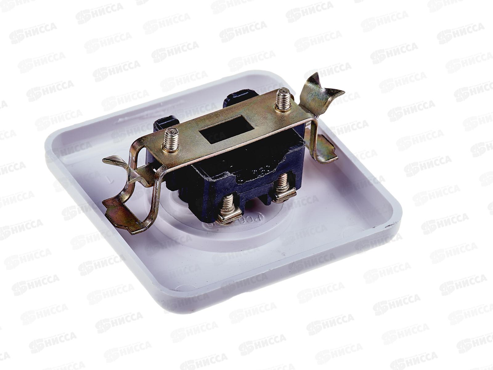 Розетка скрытой установки карболит квадрат белая 50АВС *100    ш