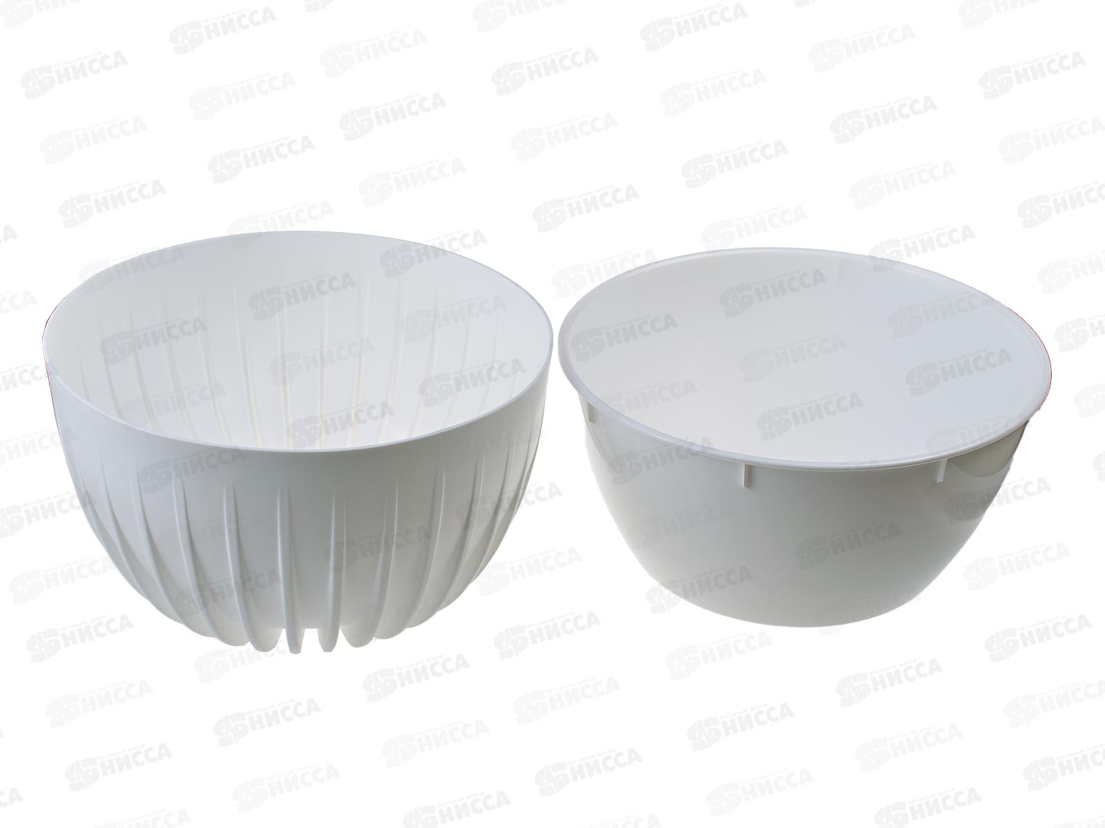 Горшок для цветов Миска Сигма 4,5л Белый (с вкладкой) д.24, h14,5