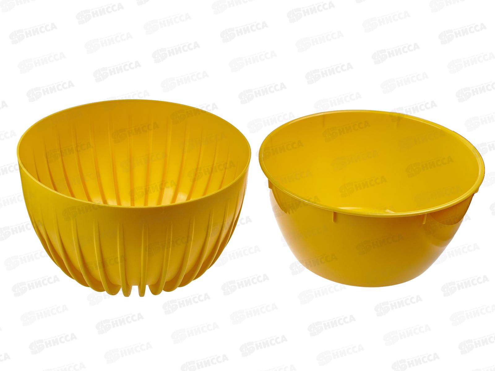 Горшок для цветов Миска Сигма 4,5л Медовый (с вкладкой) д.24, h14,5