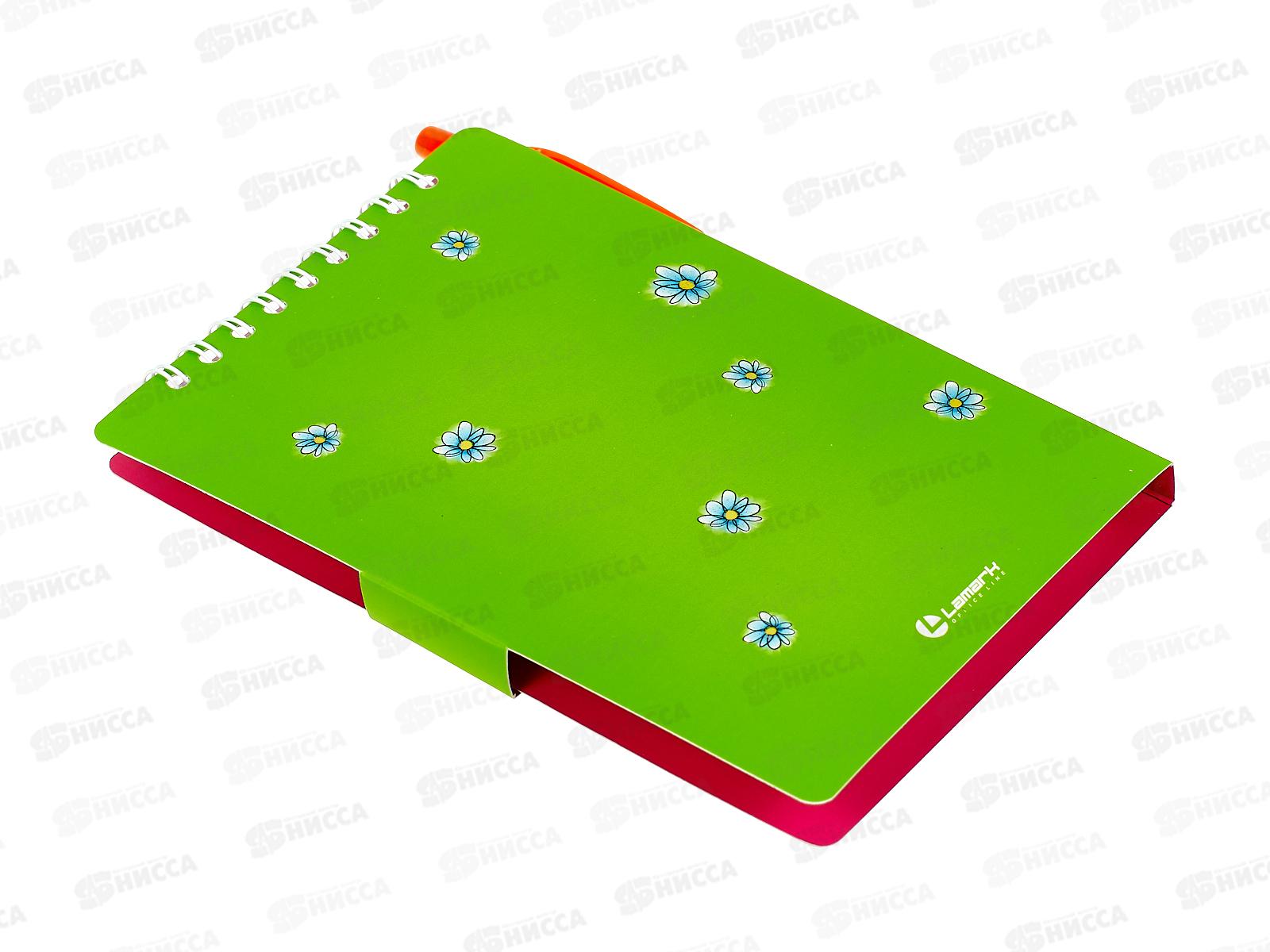 Блокнот с ручкой Lamark Девочка с лисой 105*150мм,гребень, 0128 *40