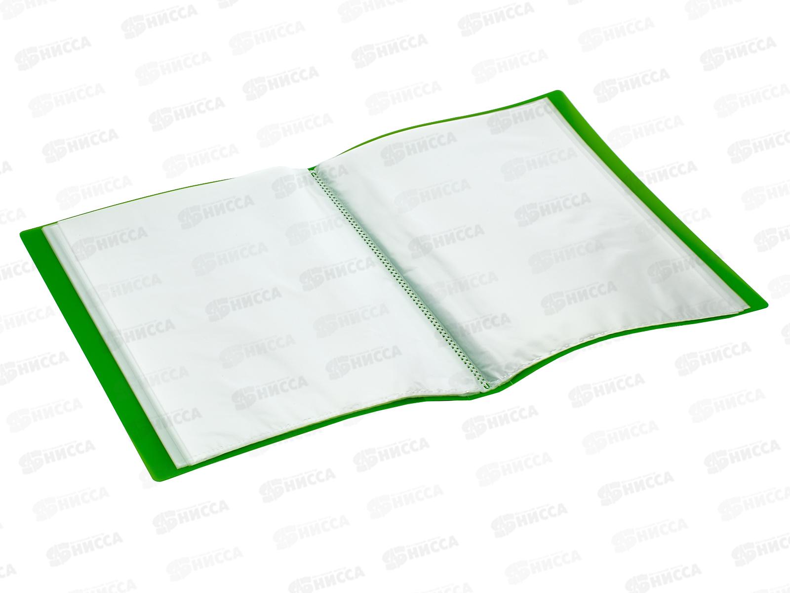 Папка с мультифорами 60страниц LAMARK, НЕОН зеленая, 0,60мм 0036 *6