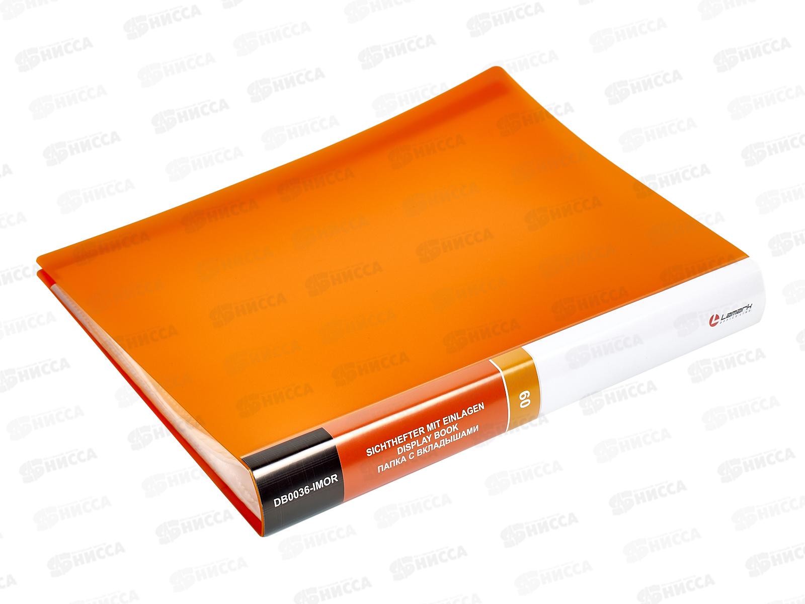 Папка с мультифорами 60страниц LAMARK, НЕОН оранжевая, 0,60мм 0036 *6