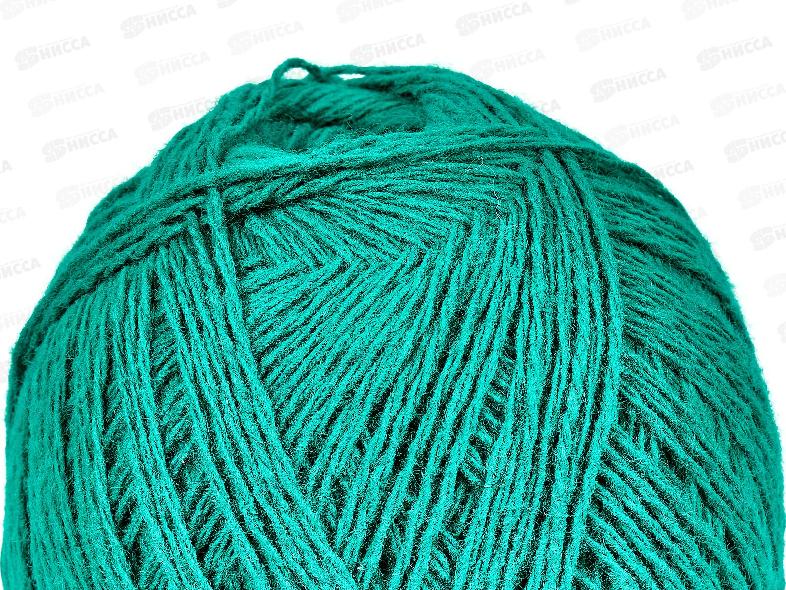 Пряжа Полушерстяная 40% шерсть 60% акрил 250г Зеленый лимон