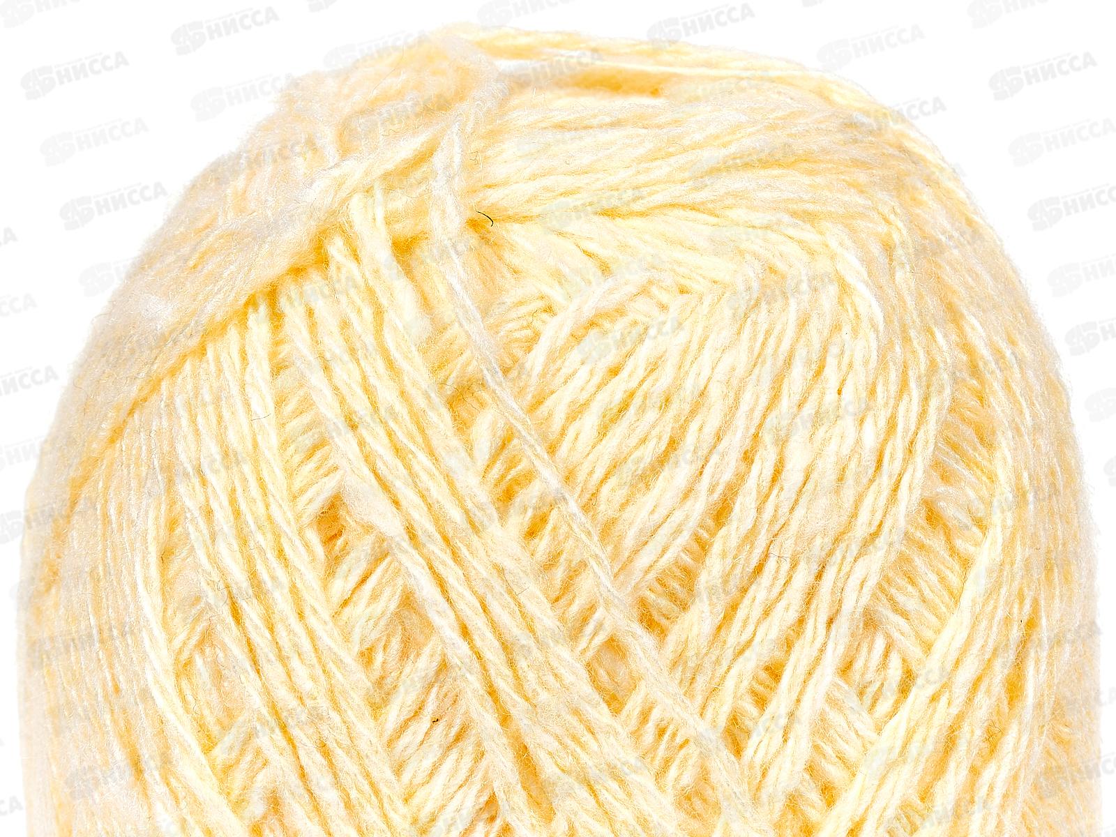 Пряжа Полушерстяная 40% шерсть 60% акрил 250г Шампань