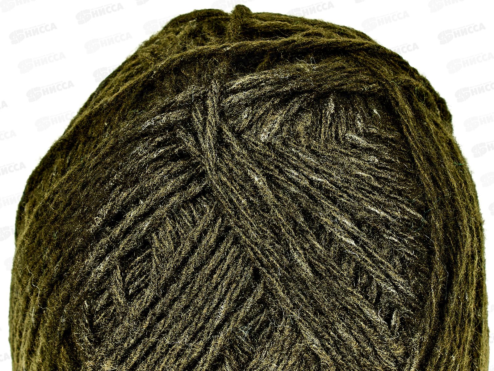 Пряжа Полушерстяная 40% шерсть 60% акрил 250г Полынь