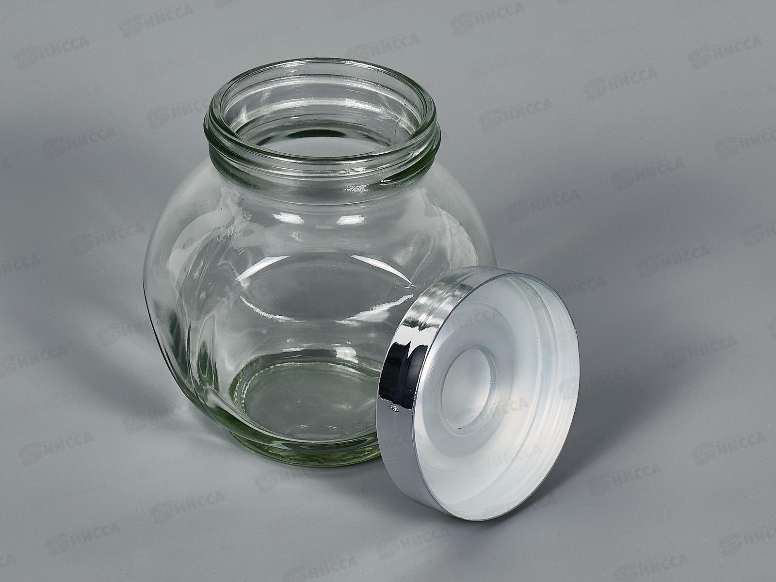 Банка стеклянная с металл крышкой 5,3*8см (063339)  Ж