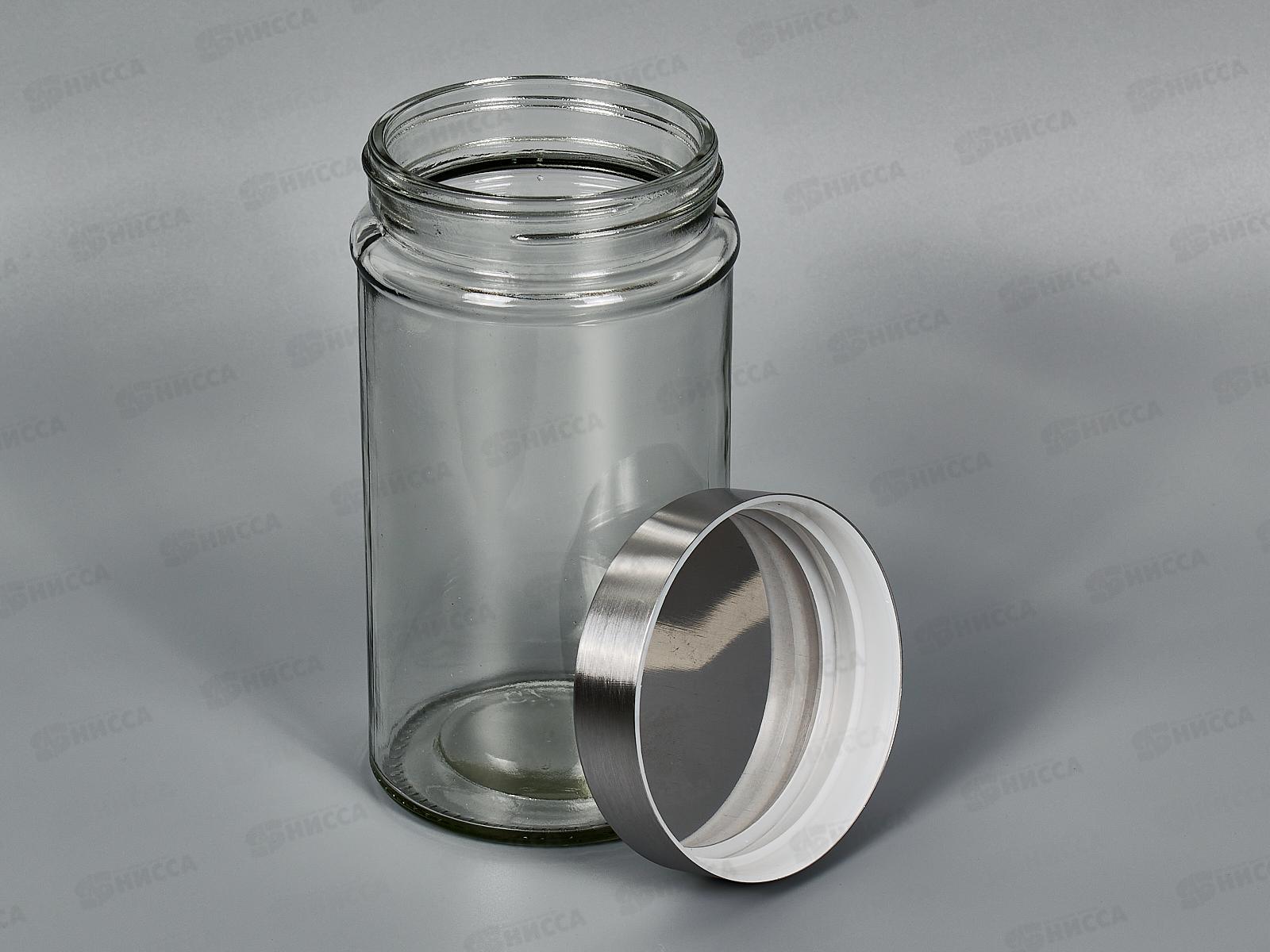 Банка стеклянная с металл крышкой 8,3*15см (063351)  Ж