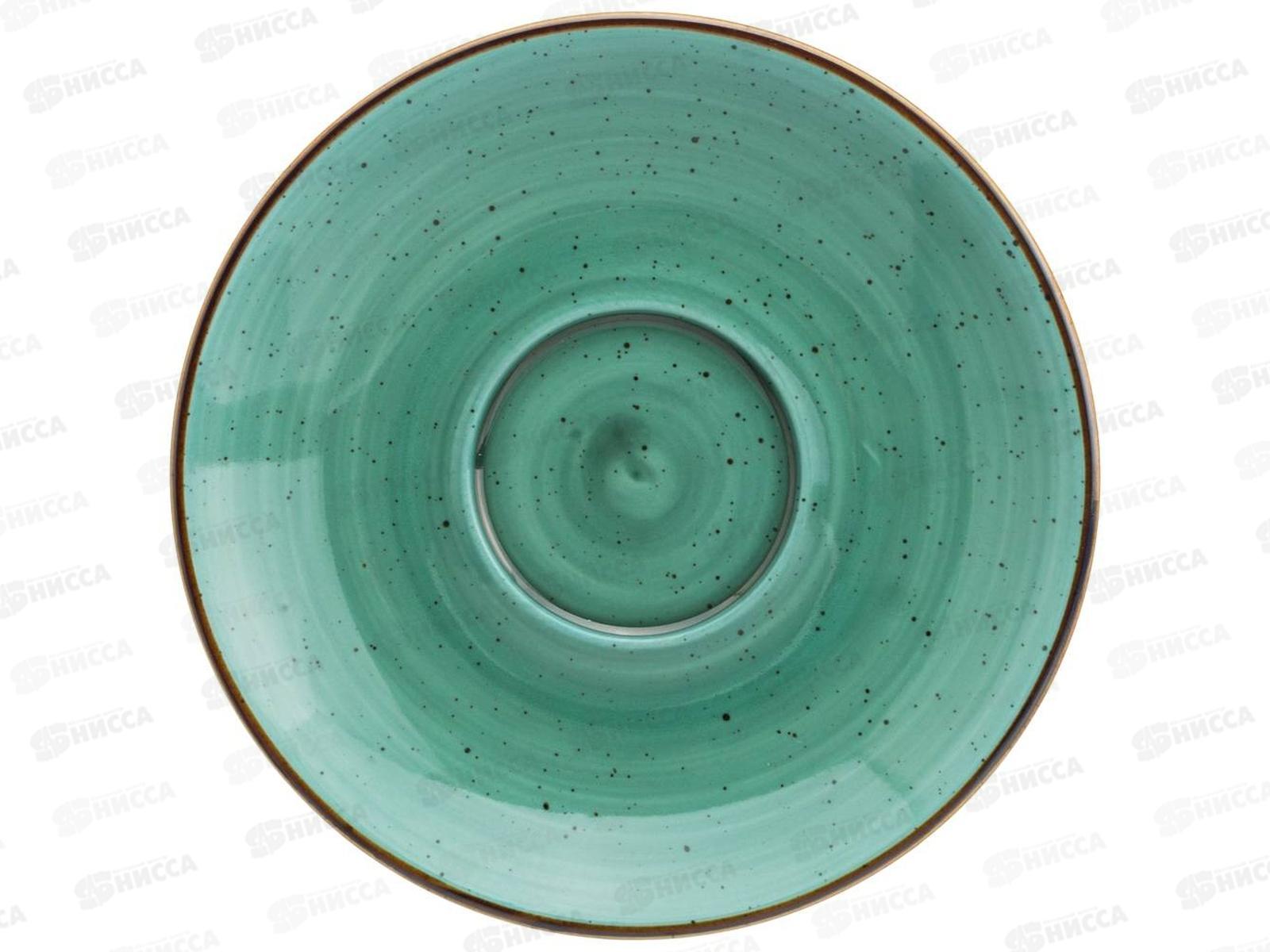 Бульонница с блюдцем Bronco Nature 250мл Мятный 263-1113