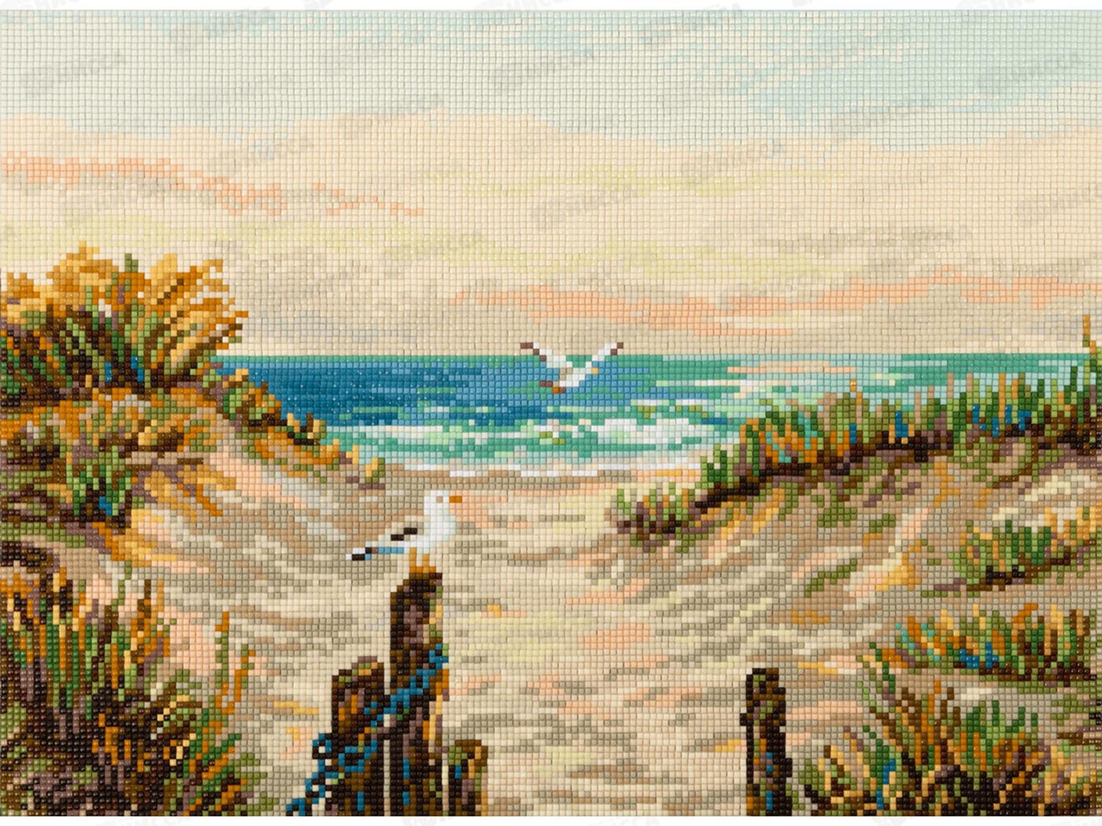 Алмазная мозаика &quotФРЕЯ&quot ALPD-050 На берегу 40х30 на подрамнике