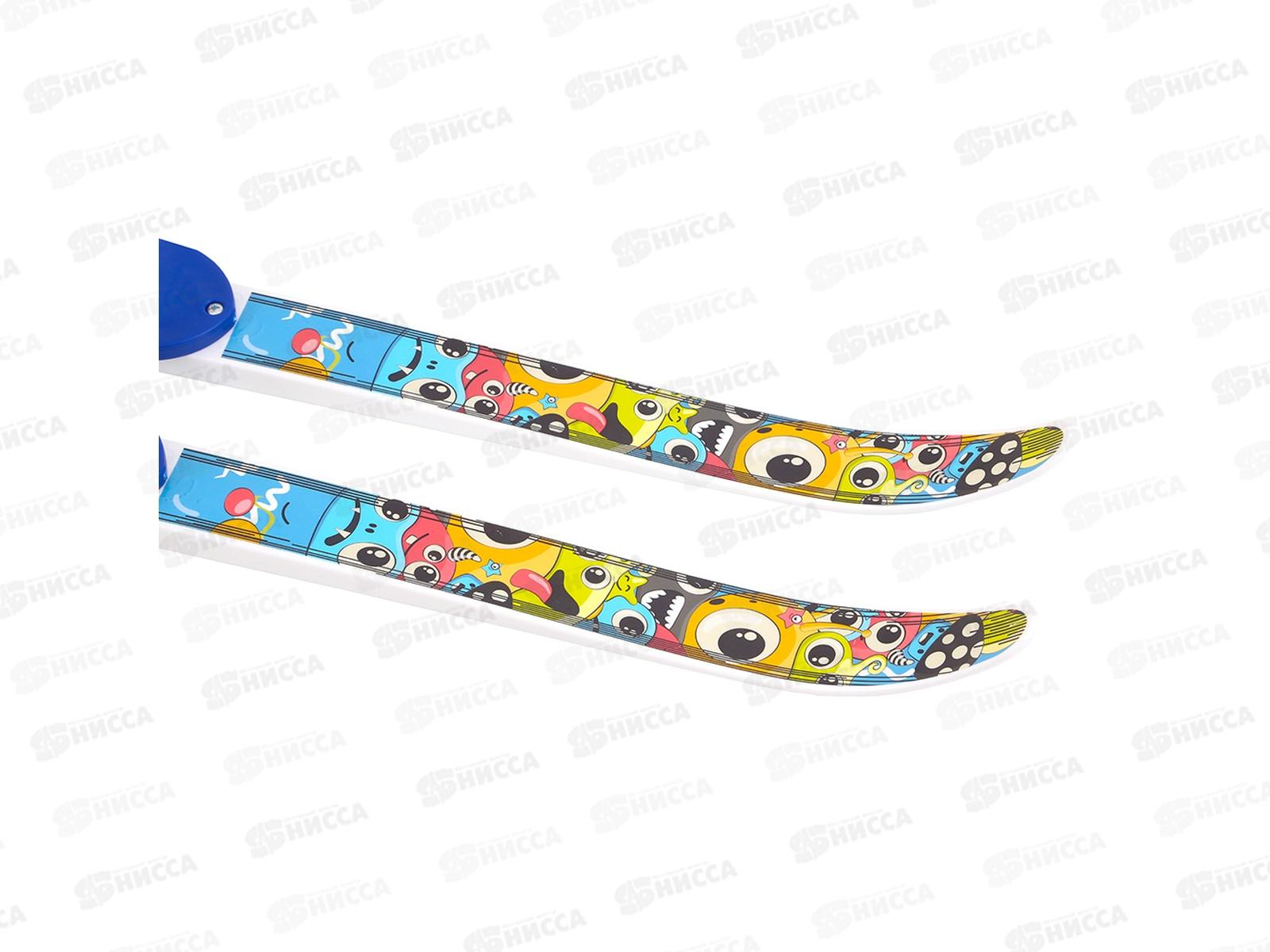 Лыжи детские &quotБыстрики&quot Мультяшки, с палками 90/90см  *12