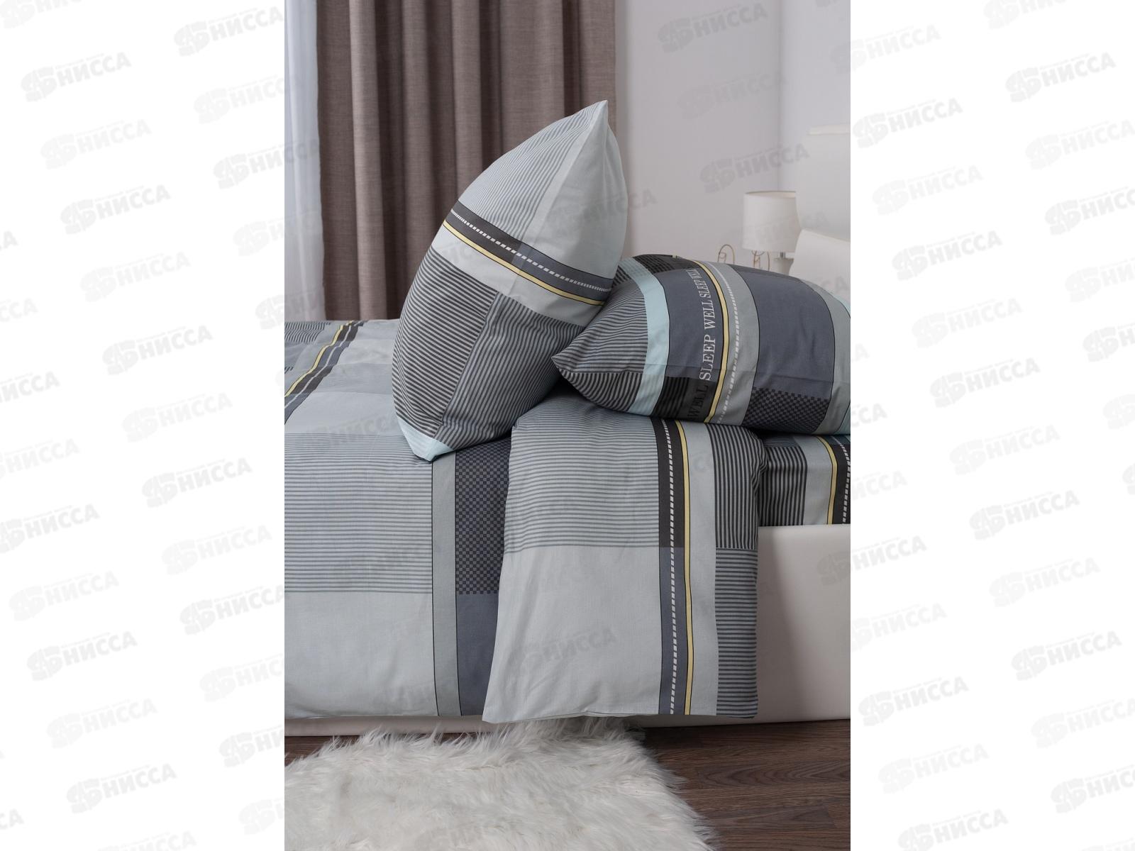 Комплект постельного белья 2сп 215*175 бязь наб,пл125 Блюз