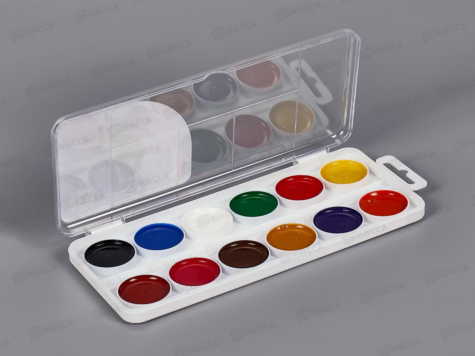 Акварель Hatber 12цв медовая, Colora б/к в пл.пен.,083600*12