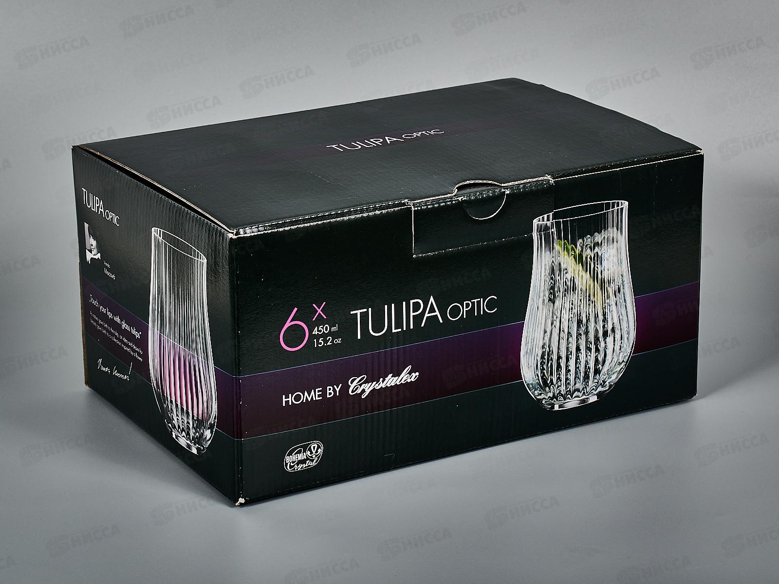 Набор стаканов Tulipa Optic 6шт 450мл CR450201TO