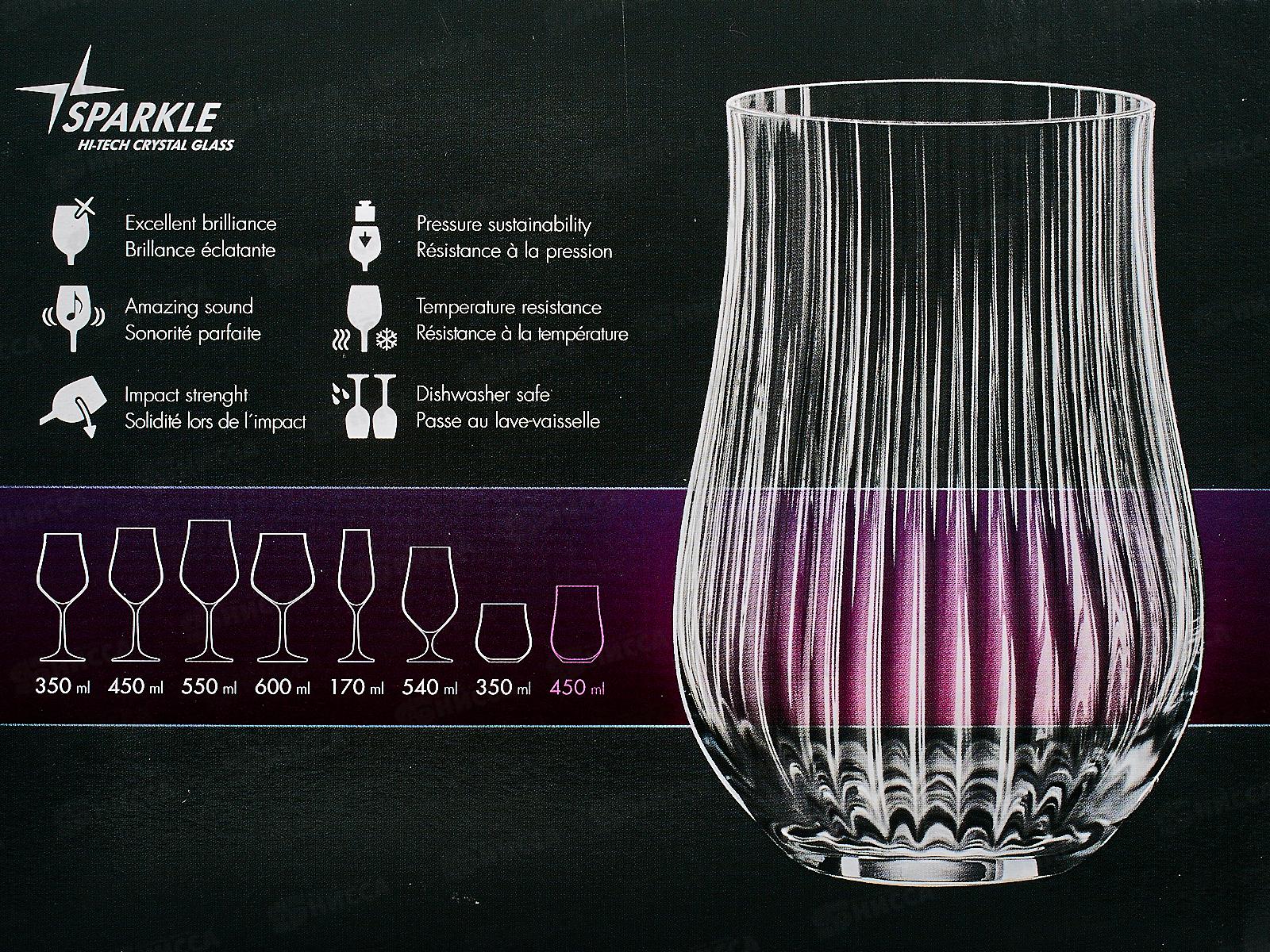 Набор стаканов Tulipa Optic 6шт 450мл CR450201TO
