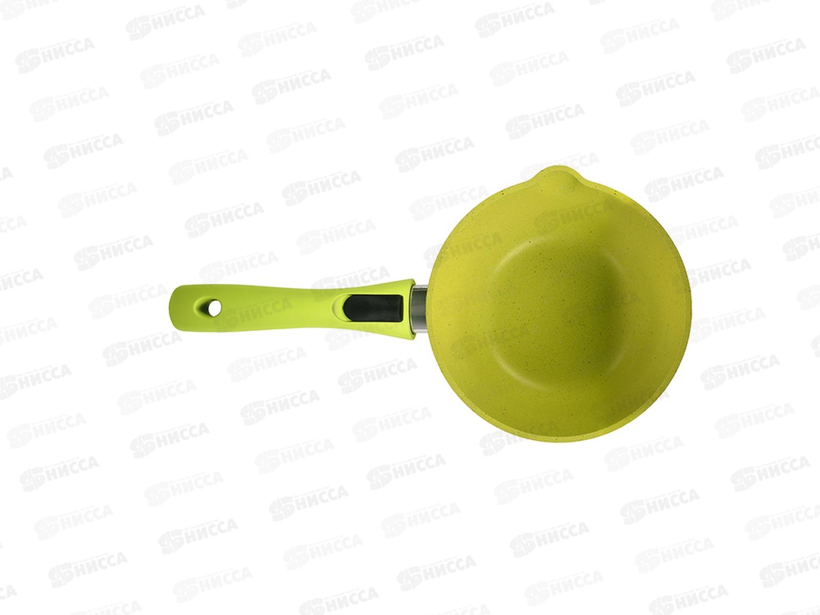 Ковш 1,5л Trendy style lime к0156tsl со съемной ручкой со стеклянной крышкой