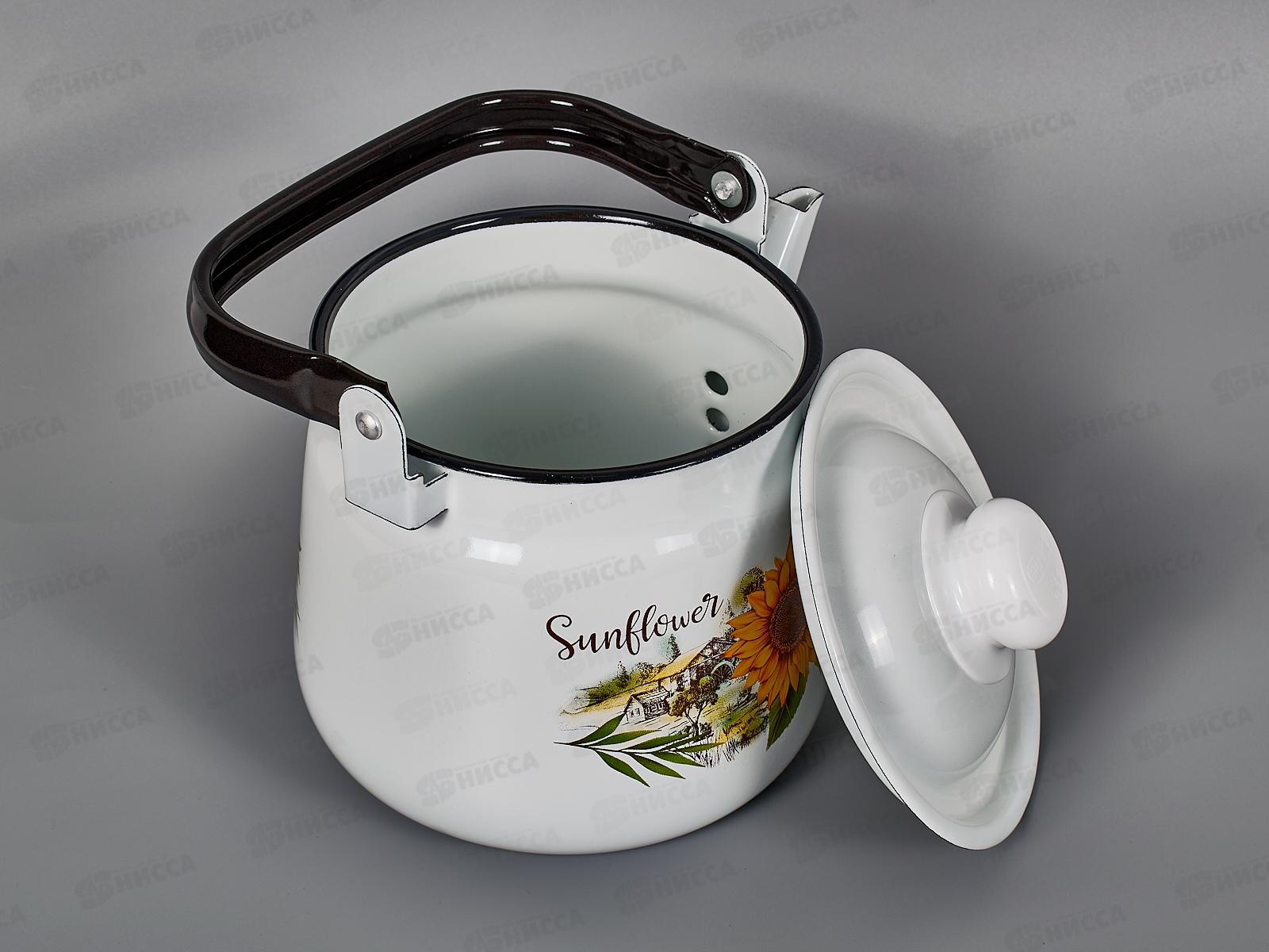 Чайник 2,5л с рисунком 01-2711/4 Подсолнухи *4