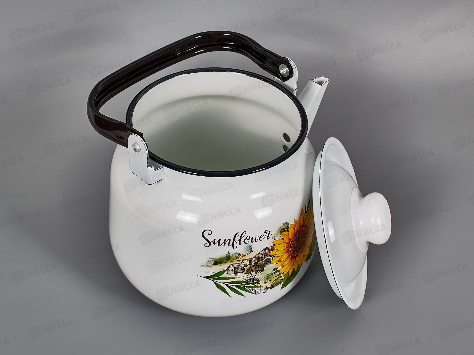 Чайник 3,5л с рисунком 01-2713/4 Подсолнухи *4