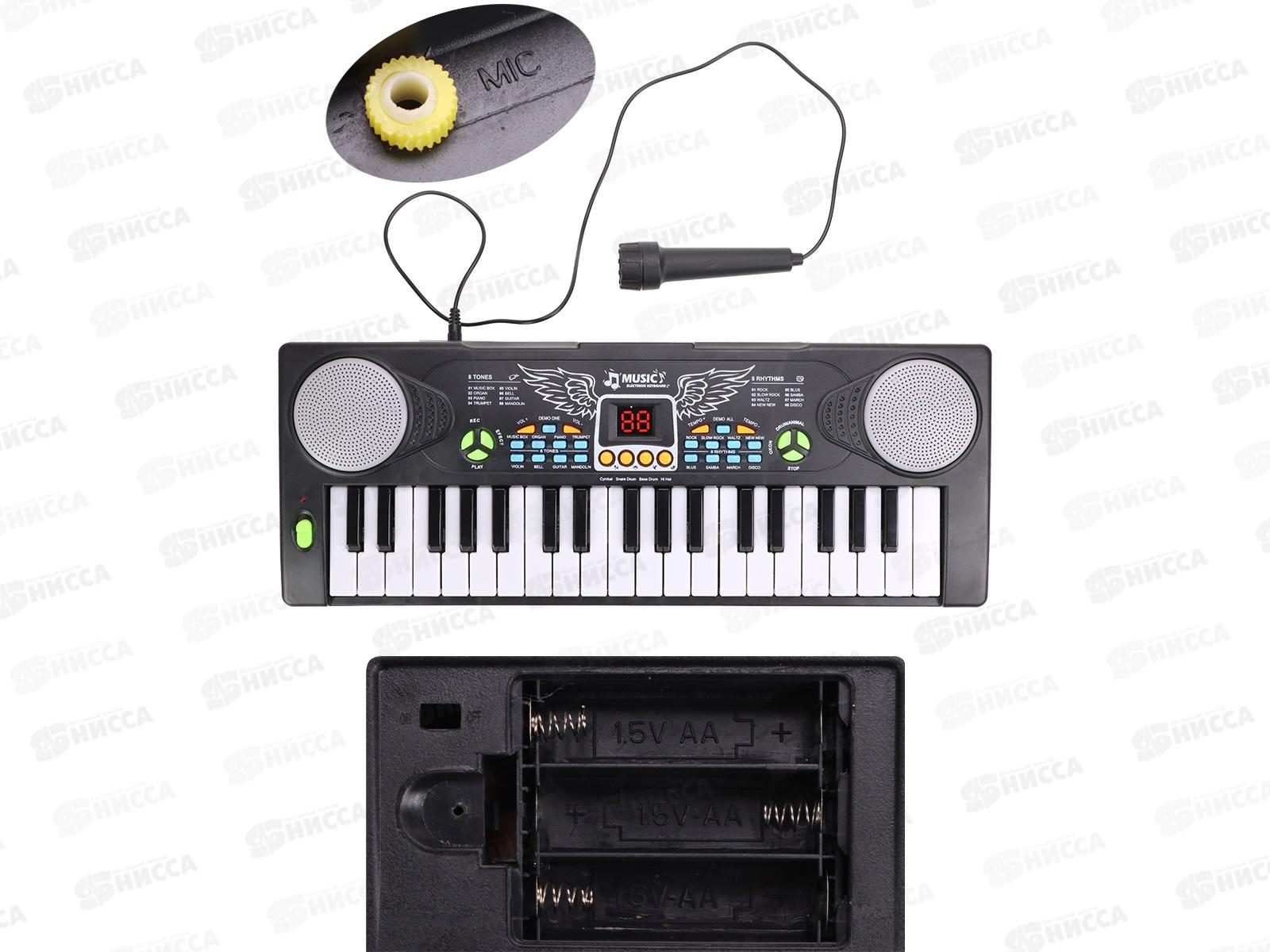 Синтезатор, (микрофон, 3*АА не входят) 2096052 в коробке 43,5х6х16см