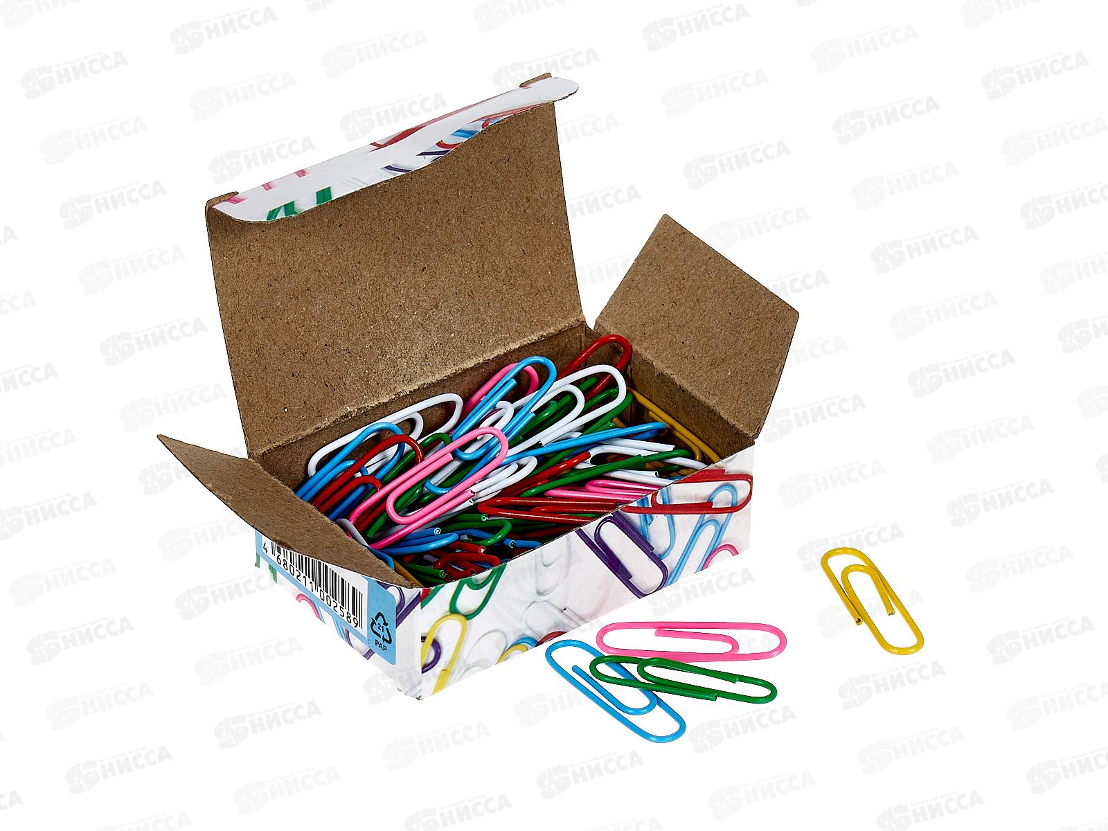 Скрепки OfficeSpace  28мм  70шт к/у, цв., 2258 *10