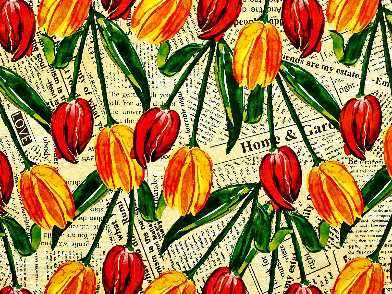 Бумага оберточная &quotЦветочные новости&quot 0,685*1м *10