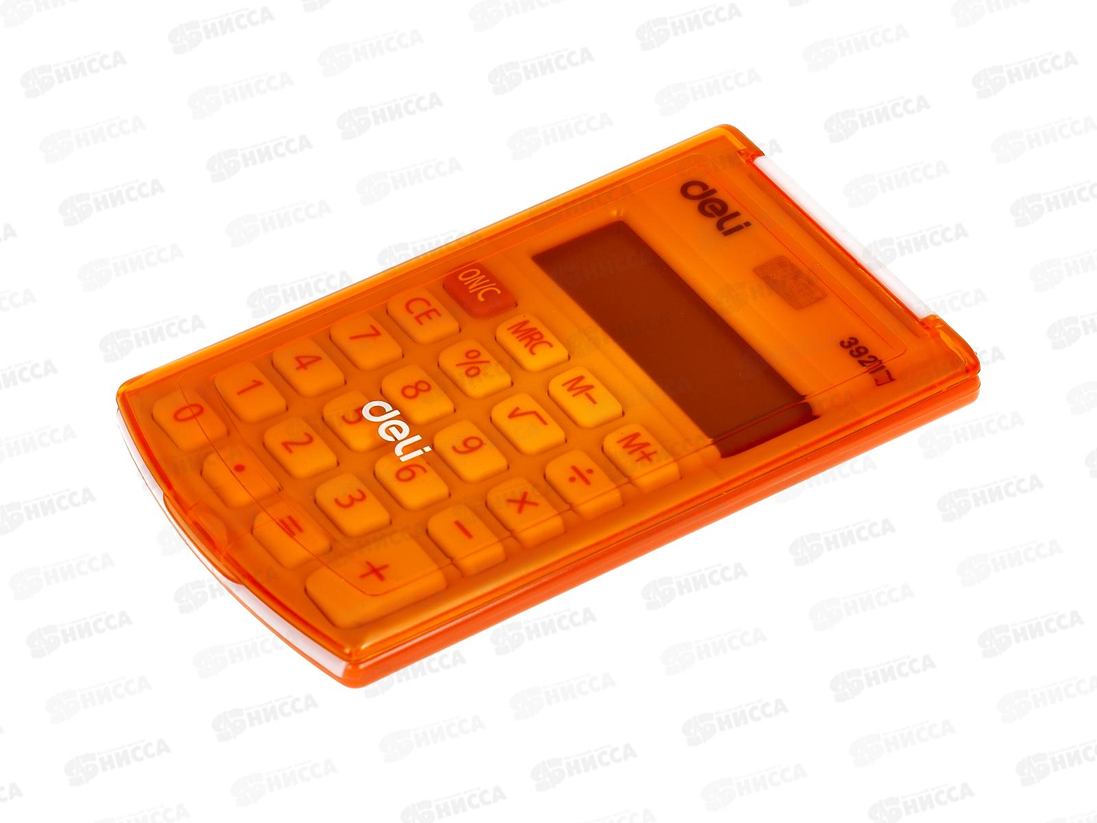 Калькулятор Deli карманный E39217/OR оранжевый 8-разр. 1189195 *5