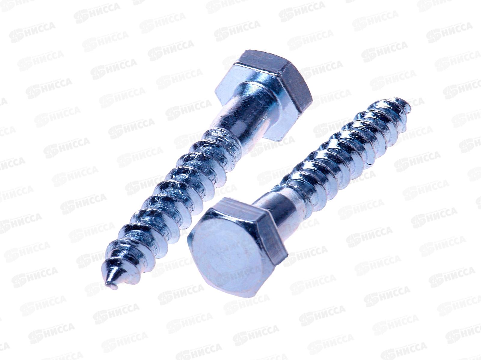 Шуруп сантехнический 10*60 (белый цинк 20шт) DIN571