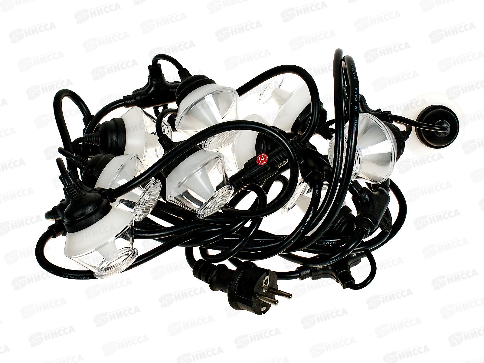 Гирлянда 5м для улицы Нить 10LED автореж белый 725-527