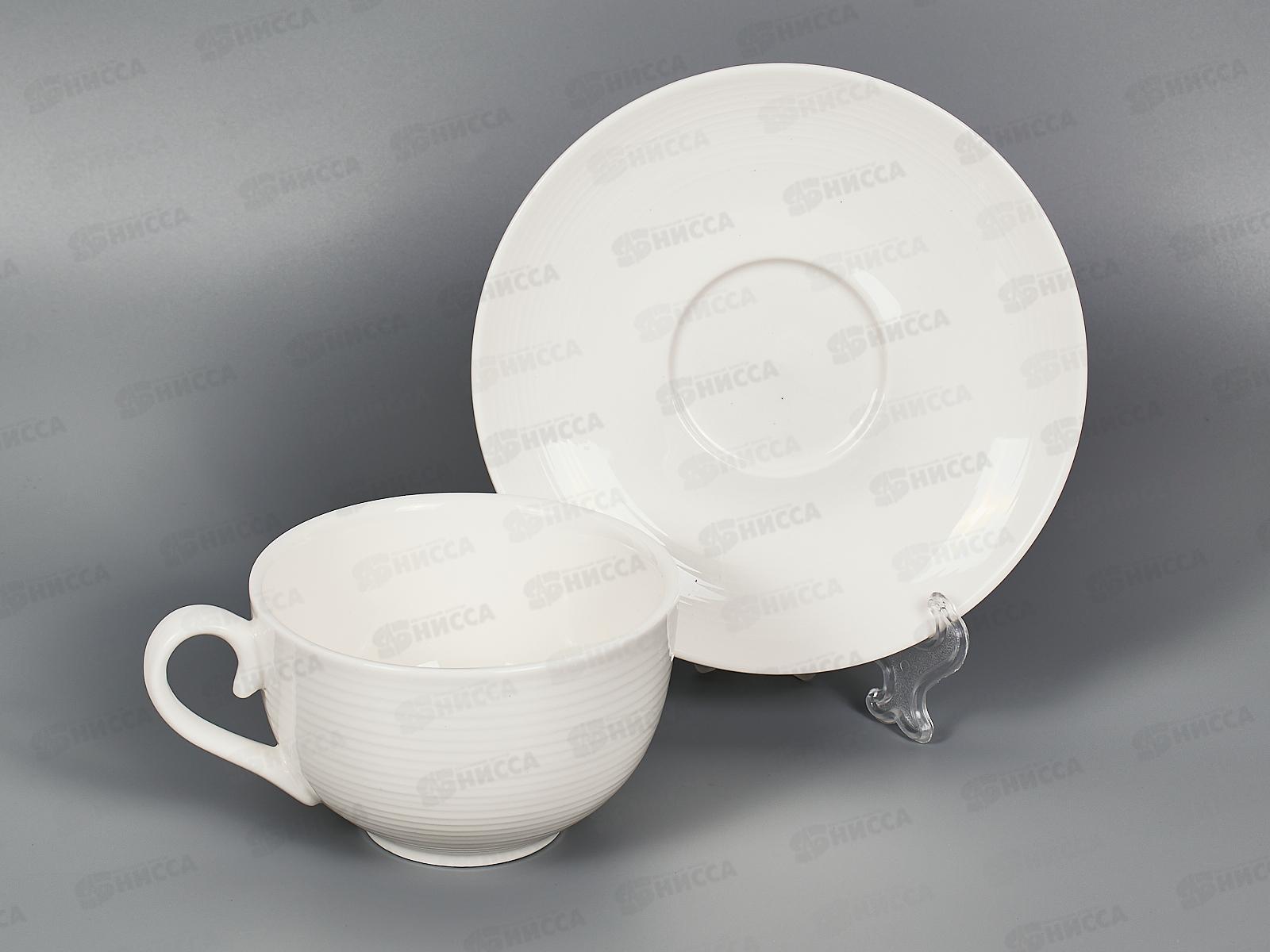 Чашка с блюдцем &quotМаршмеллоу&quot v=310мл (фарфоровая), 0530261 *6/12