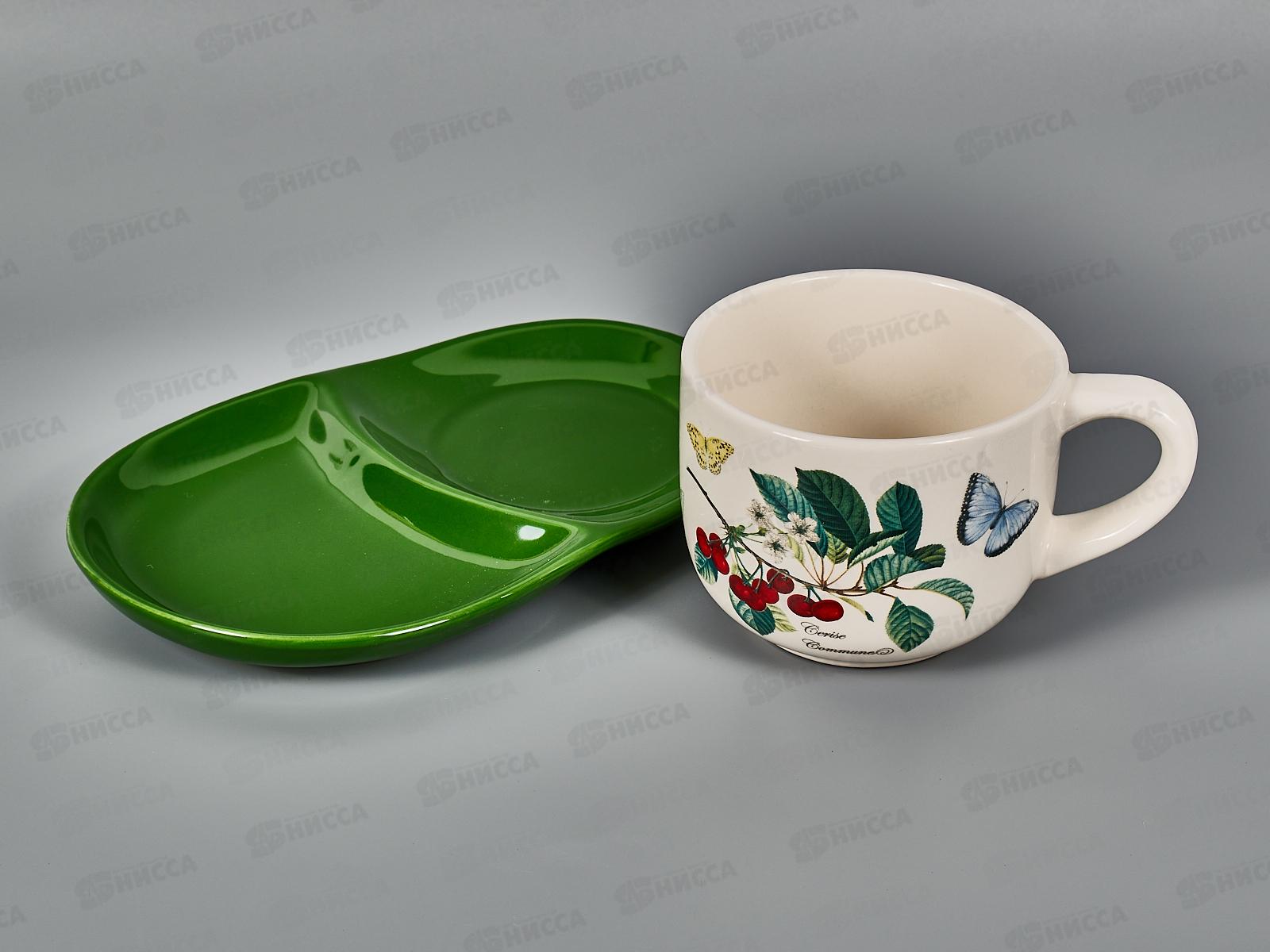 Набор для завтрака &quotFruit Garden&quot чашка и блюдце v=500мл, L2521161 *24