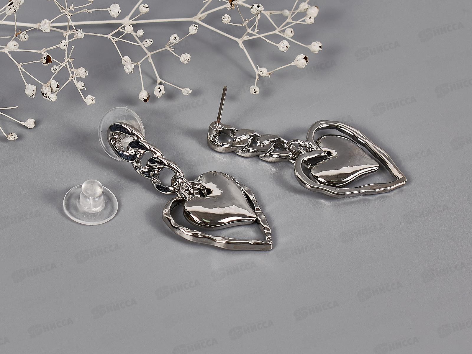 Серьги &quotЭллоди&quot сердечки 687-394