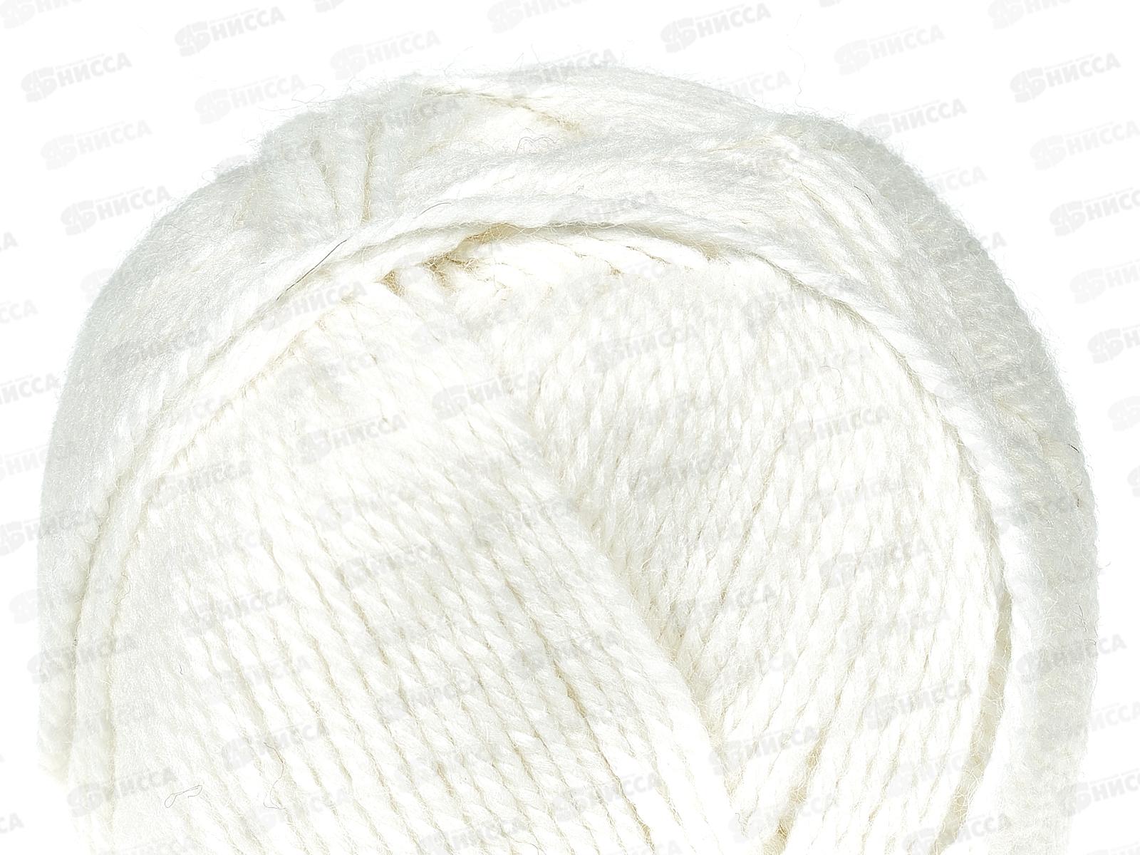 Пряжа Гармония 205 Белый 50шерсть 50акрил 100гр 245м