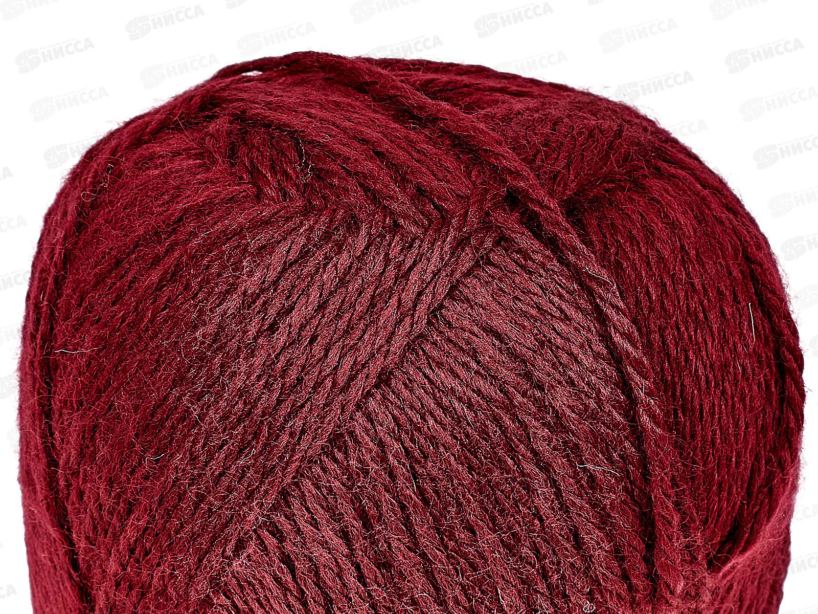 Пряжа Гармония 091 Вишня 50шерсть 50акрил 100гр 245м