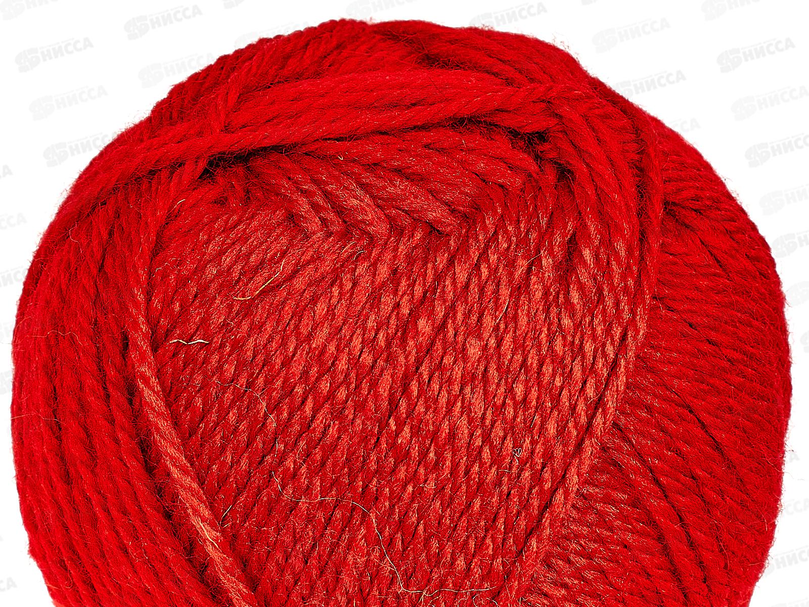 Пряжа Гармония 046 Красный 50шерсть 50акрил 100гр 245м