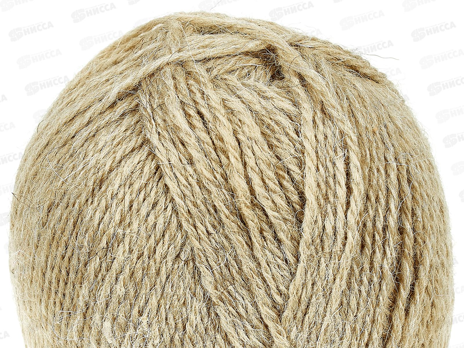 Пряжа Околица 006 Бежевый светлый 100гр шерсть 90% акрил 10% 250м