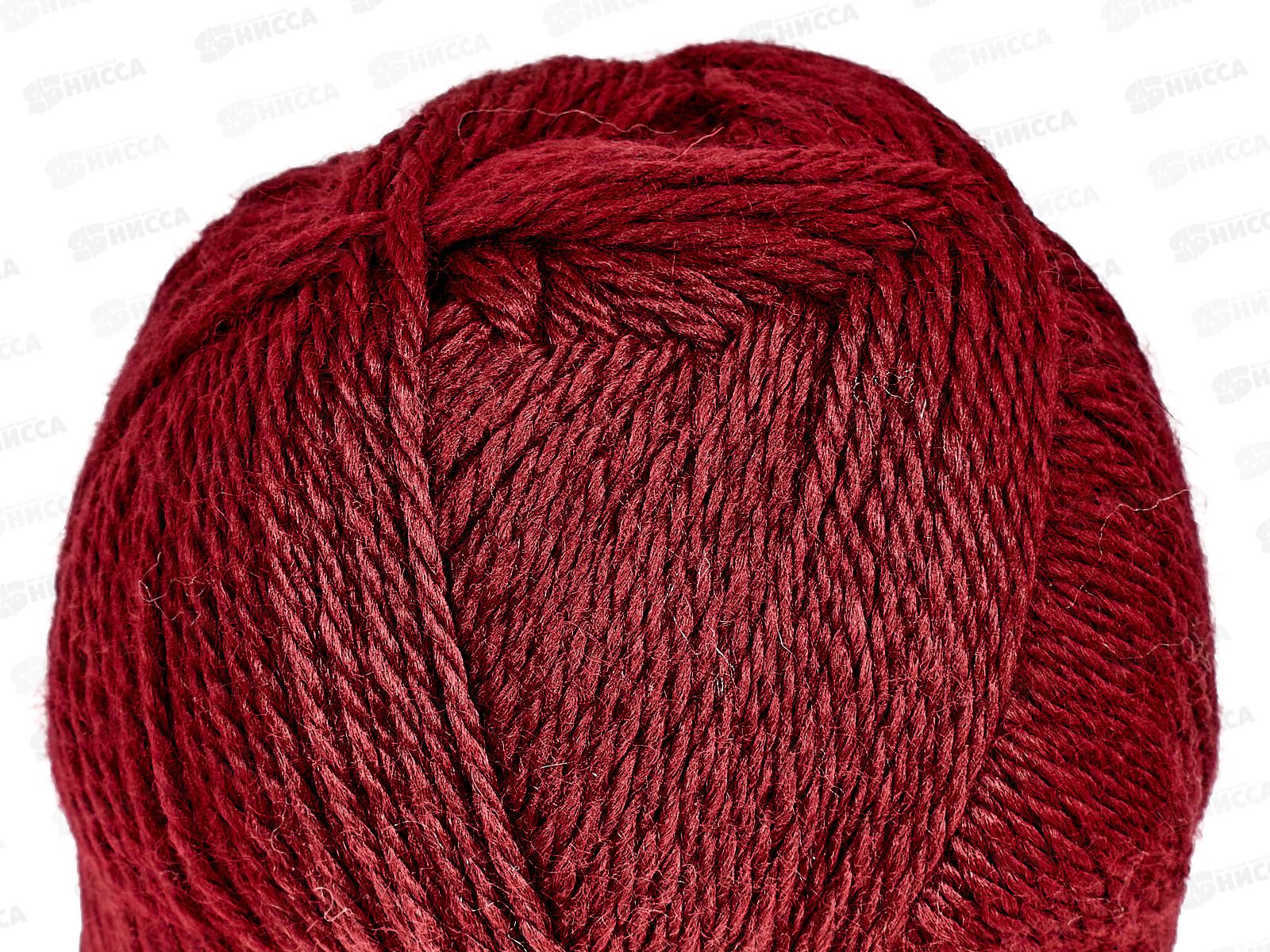 Пряжа Соната шерсть50%акрил50% 100гр 250м Вишня 091