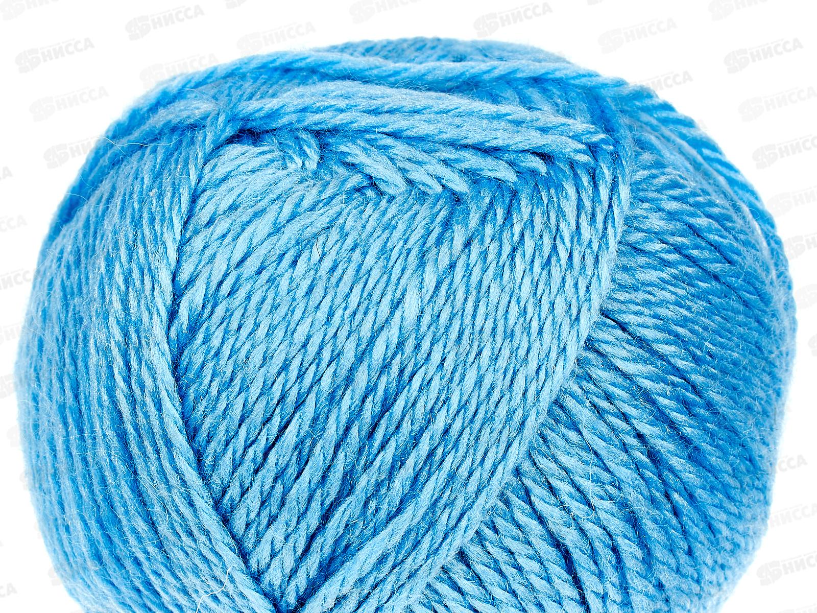 Пряжа Соната шерсть50%акрил50% 100гр 250м Голубой 015