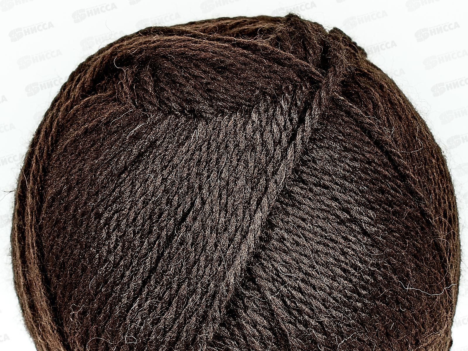 Пряжа Соната шерсть50%акрил50% 100гр 250м Шоколад 063