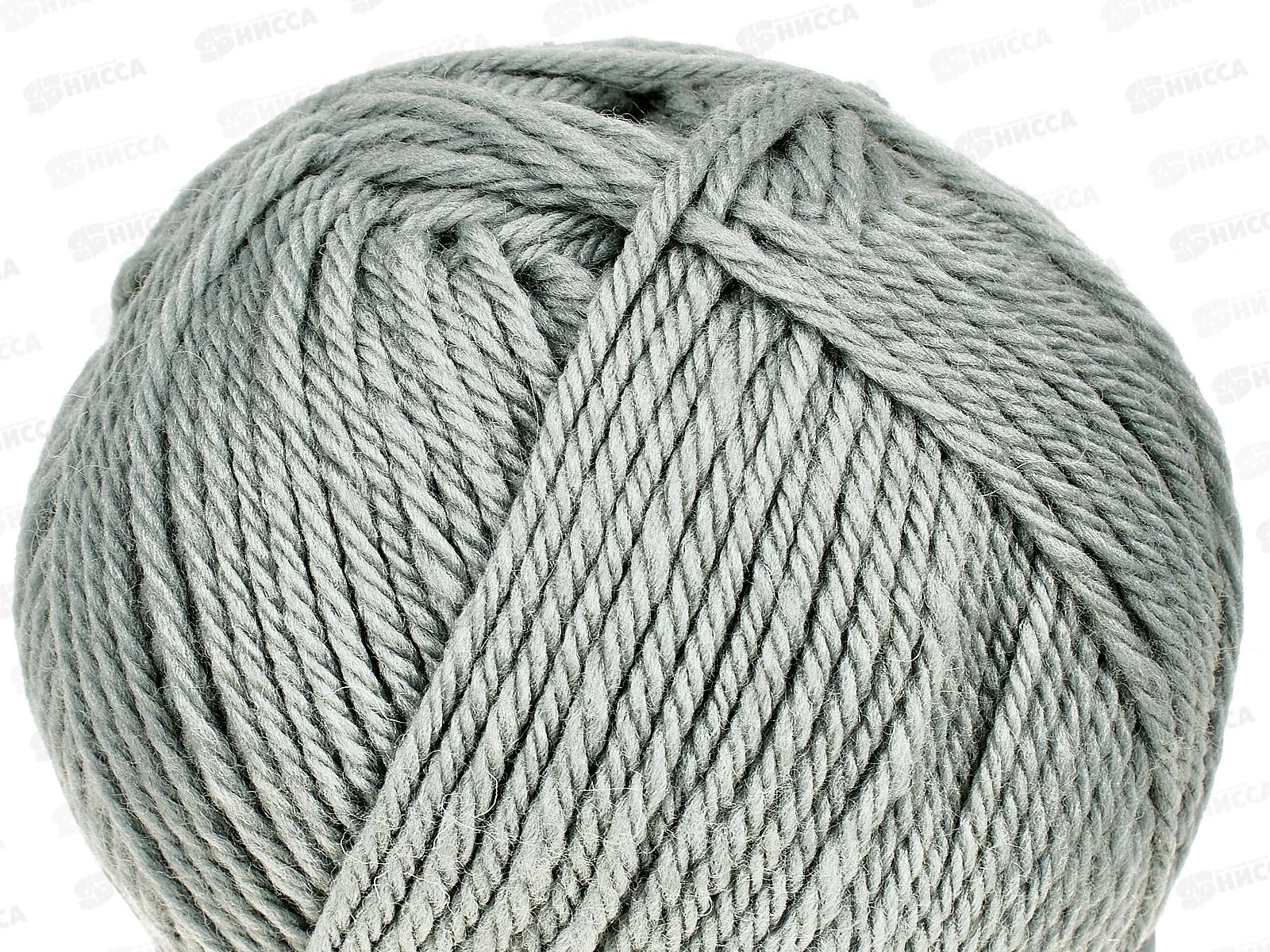 Пряжа Флорис 168 Серый светлый меринос95%акрил5% 100гр 150м