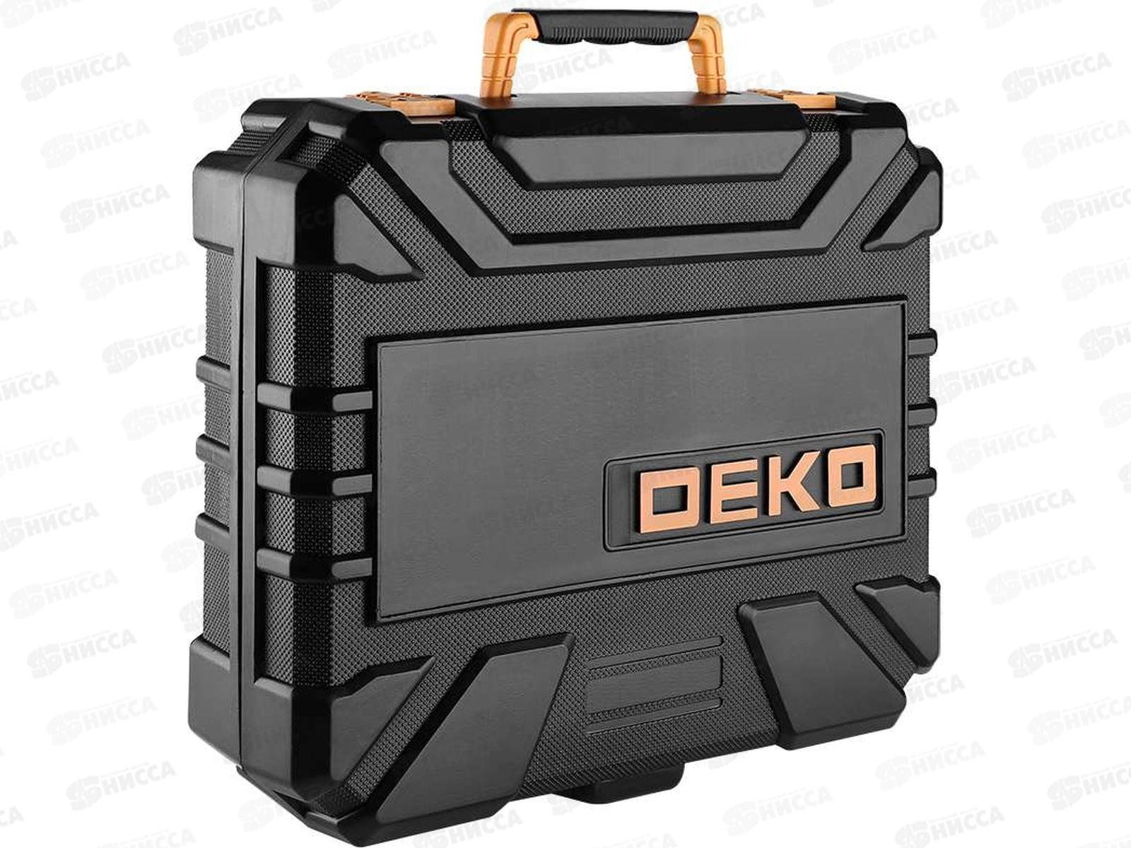 Отвертка аккумуляторная 3.6В, 220об/мин, 5.5Нм, 1.3Ач(Li-Ion), в кейсе  + набор инструментов 112 предметов, DEKO DKS4FU-Li